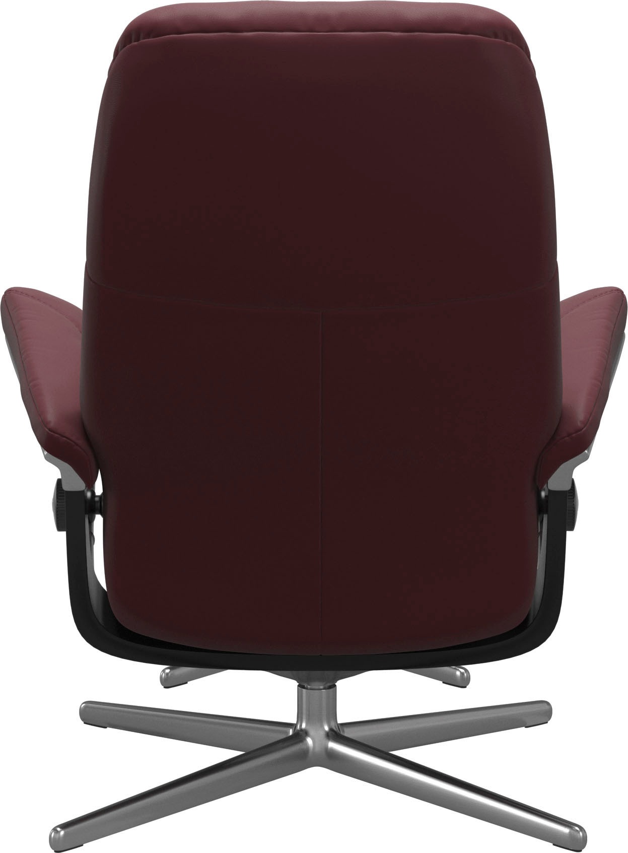 Stressless® Relaxsessel »Consul«, (Set, Relaxsessel mit Hocker), mit Hocker, mit Cross Base, Größe S, M & L, Holzakzent Schwarz