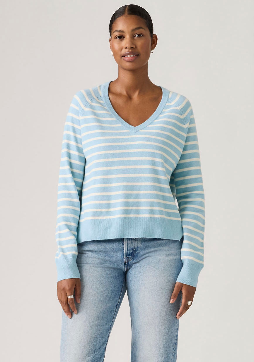 Levis V-Ausschnitt-Pullover "SUPER SOFT VNECK PULLOVER" im Bund beidseitig günstig online kaufen