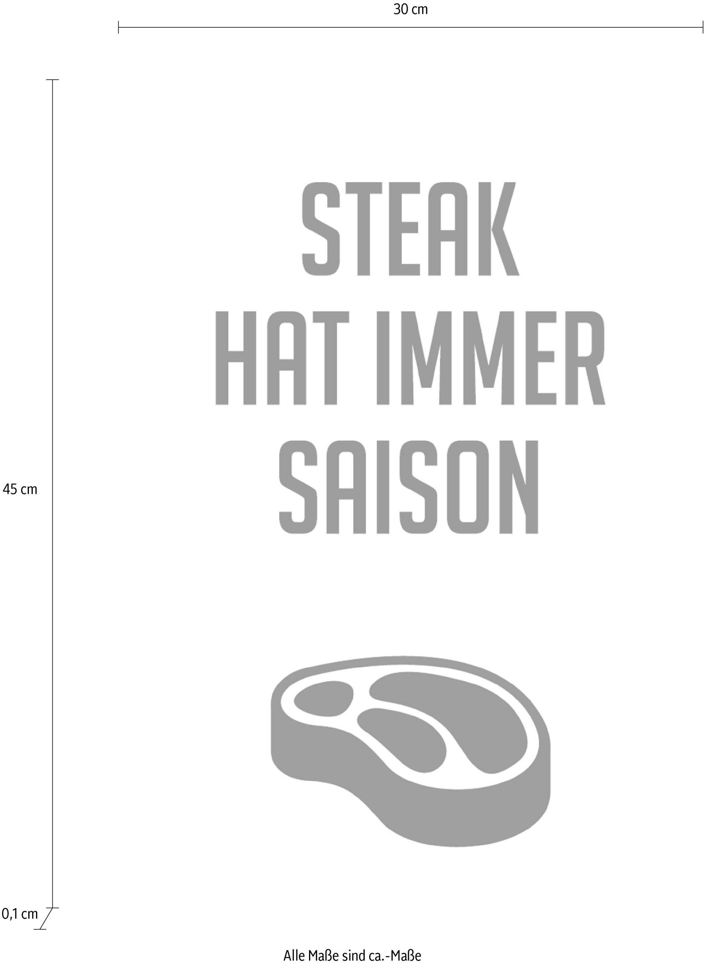 queence Wanddekoobjekt "Steak", Stahlschild, Blechschild, Spruch, Witzig, W günstig online kaufen