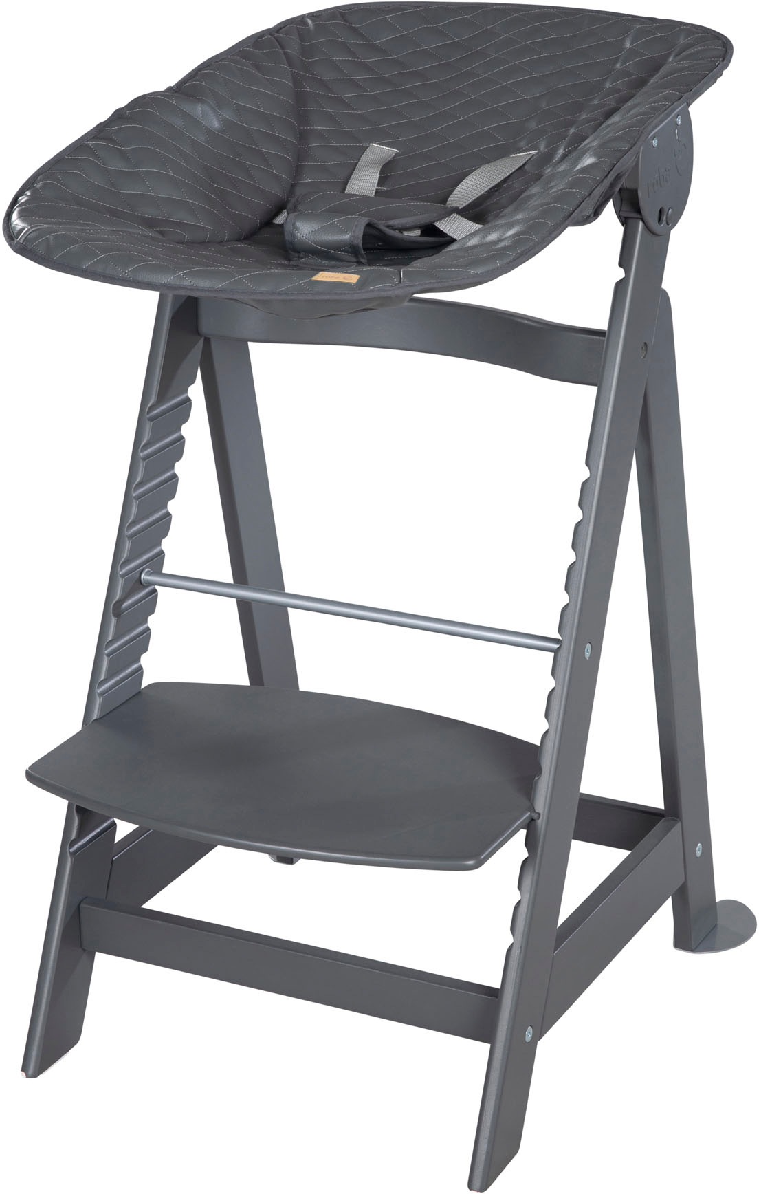 roba Hochstuhl "Born Up, anthrazit, mit Neugeborenen-Aufsatz, graphite gest günstig online kaufen