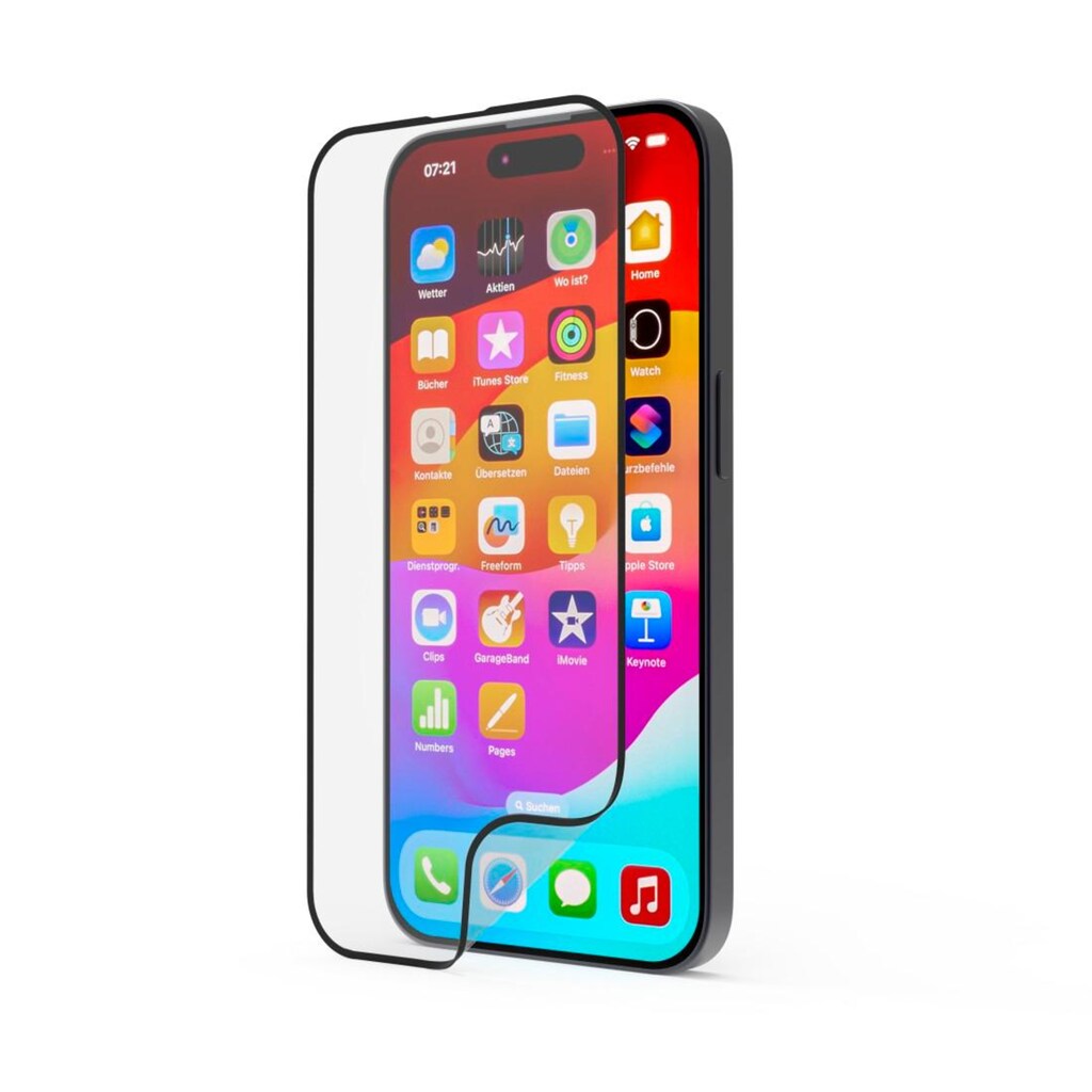 Hama Displayschutzglas »Panzerglas Hiflex Eco für Apple iPhone 15 Pro, Full-Cover flexibel«, für Apple iPhone 15 Pro