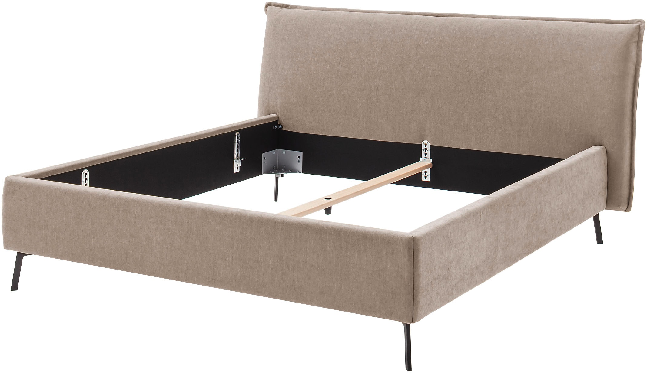 Home affaire Polsterbett »Aurela, liebevoll verarbeitete Biese & wahweise Überlänge« inkl. 7-fache Einlegetiefenverstellung & saugroboterfreundliche Höhe
