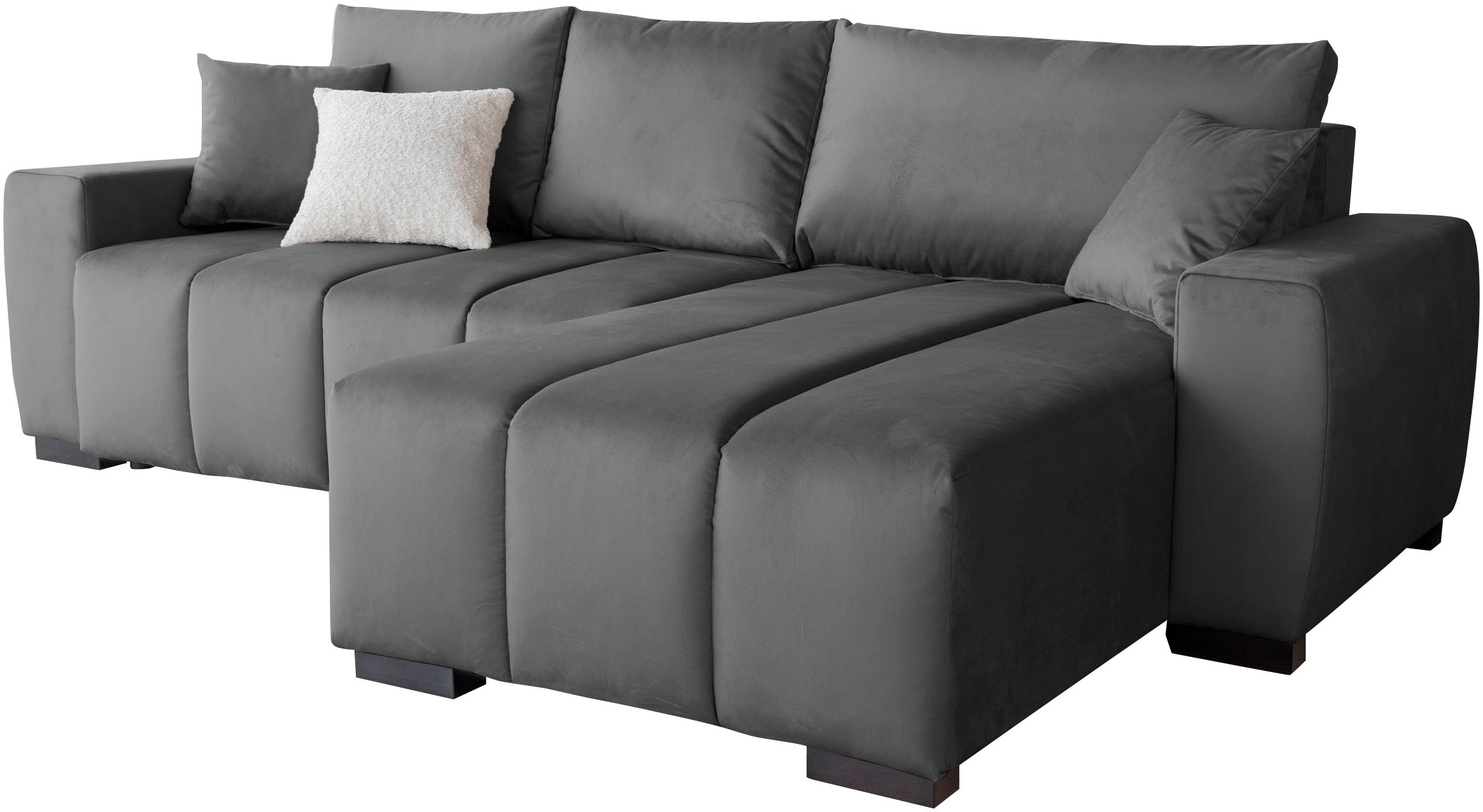 Home affaire Ecksofa "L-Form Bello" mit Bettfunktion, Bettkasten, Frei im R günstig online kaufen