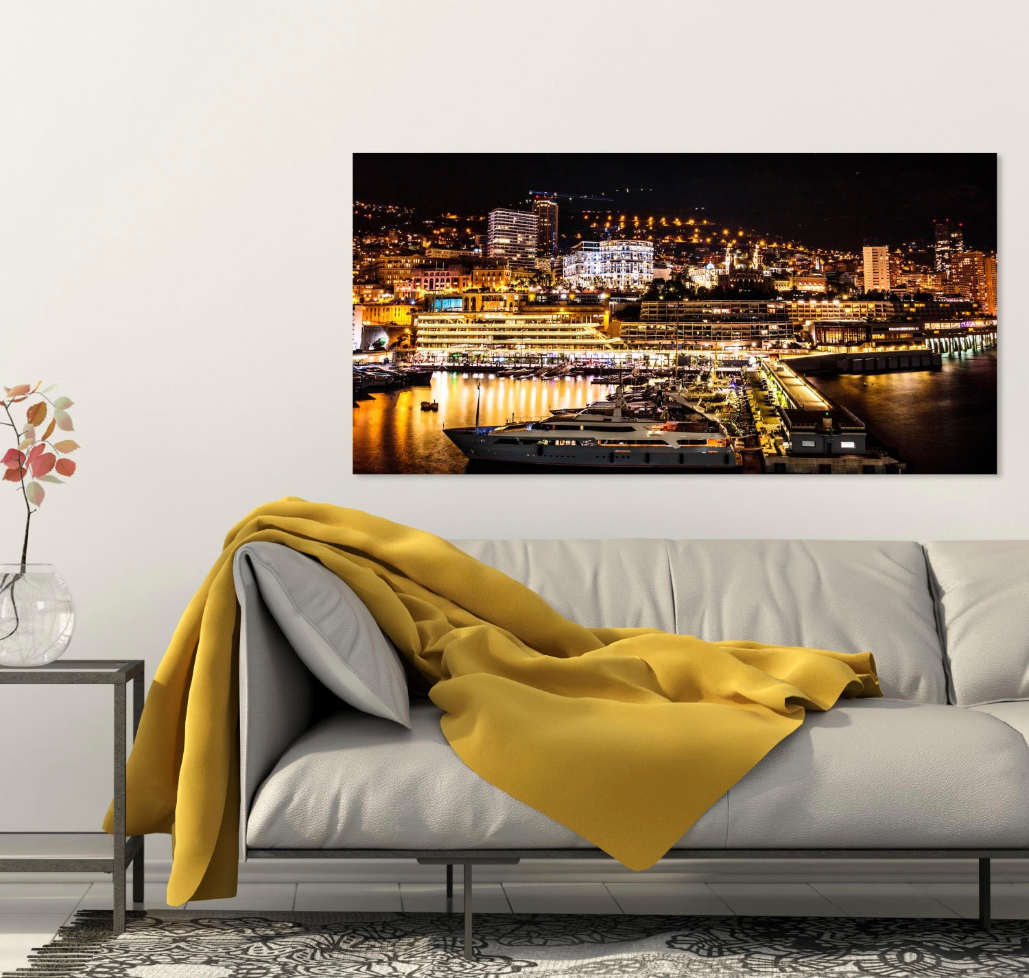 queence Acrylglasbild »Hafen«, Skyline-Gebäude-Städte-Bilder von Booten & Schiffen-Boote & Schiffe, Fine Art-Print in Galeriequalität