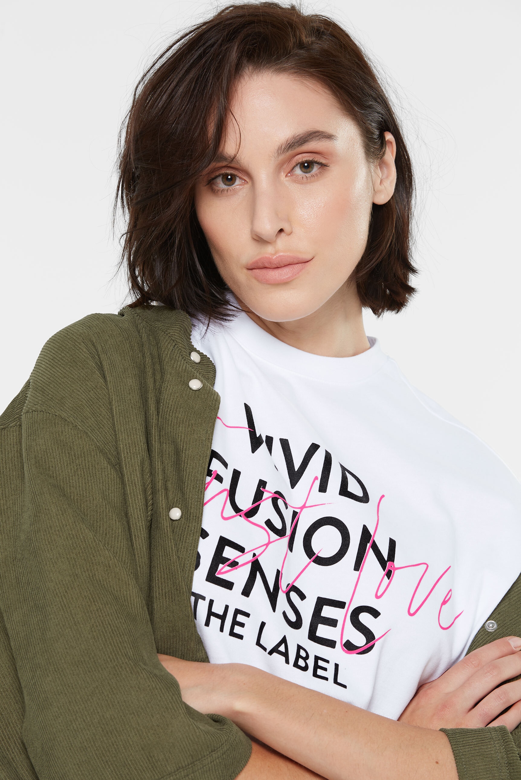 SENSES.THE LABEL Rundhalsshirt, aus Baumwolle
