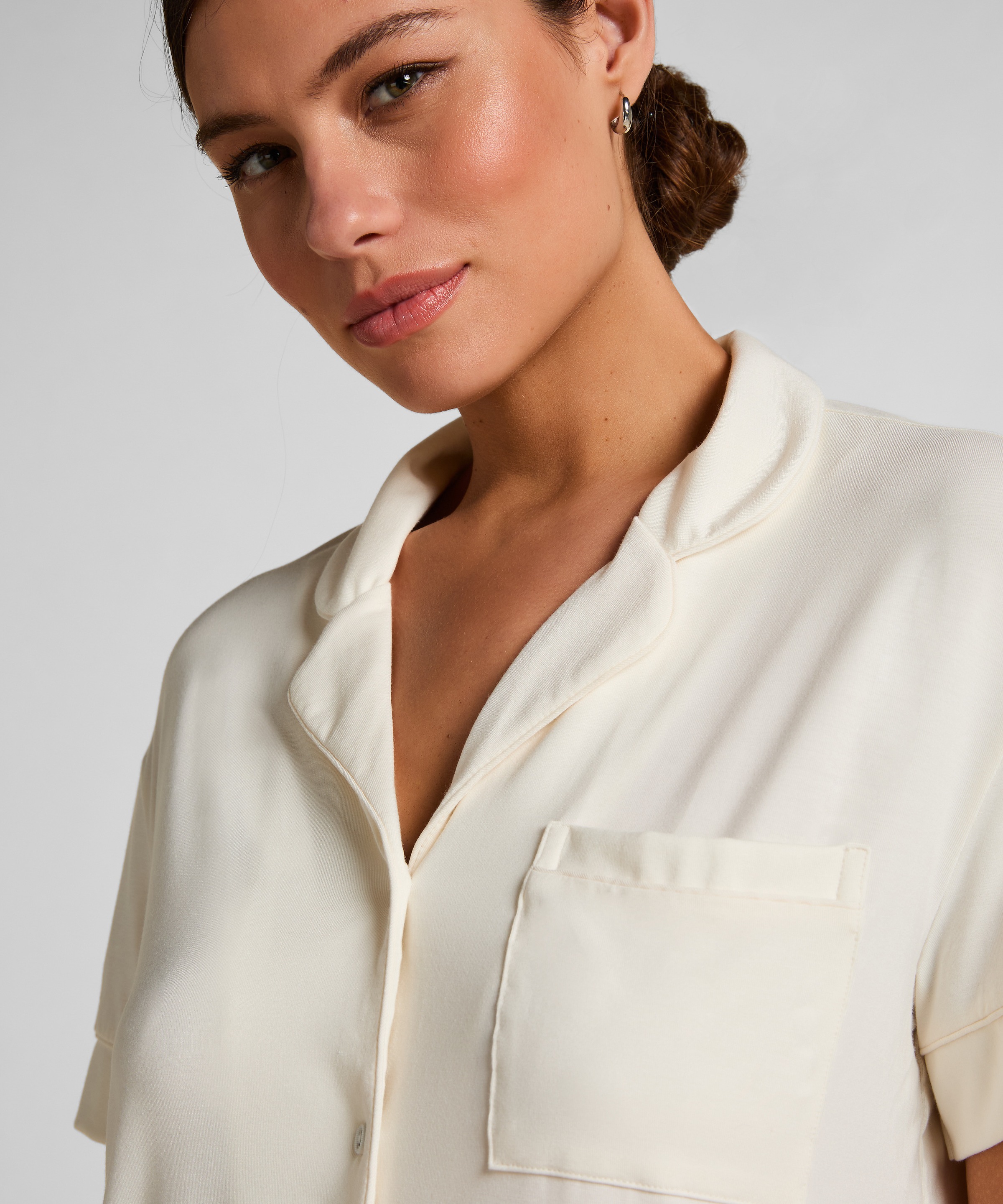 Hunkemöller Pyjama "Kurzärmelige Jersey-Jacke Essential" günstig online kaufen