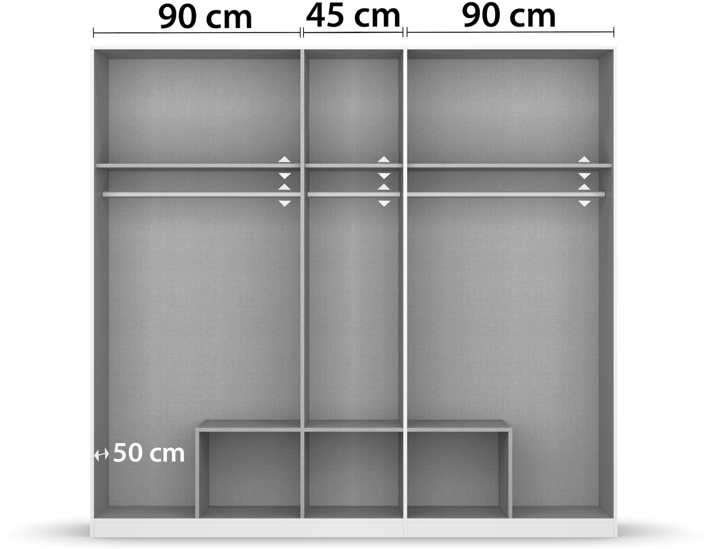 rauch Kleiderschrank »Gamma Drehtürenschrank Garderobe Schrank mit Spiegel«, in schlichtem Design mit Schubkästen und Spiegel, in 3 Breiten