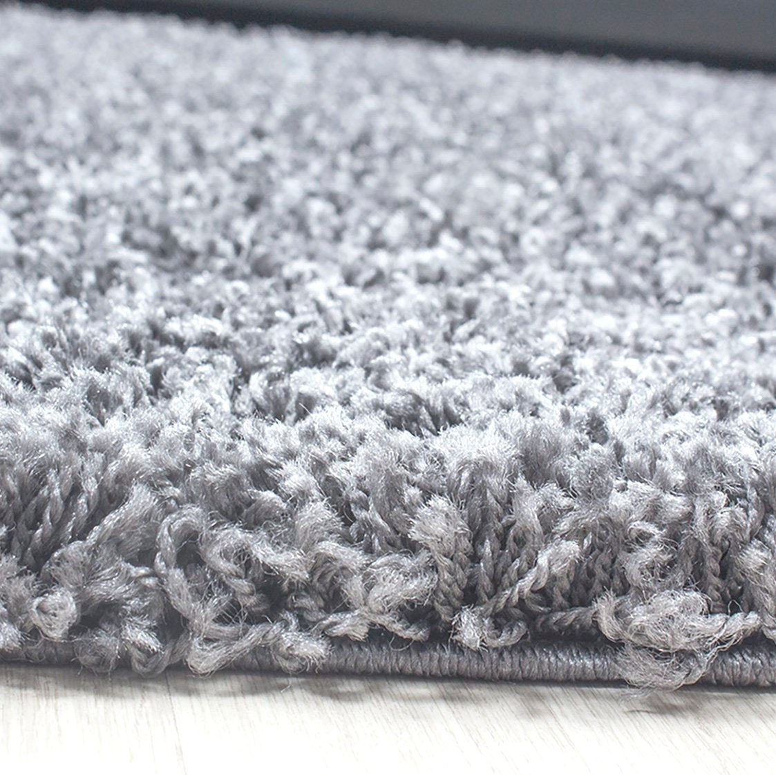Hochflor-Teppich AYYILDIZ TEPPICHE "Life Shaggy 1500", grau (hellgrau), B:240cm H:30mm L:340cm, Kunstfaser, Teppiche, Langflor, uni, große Farbauswahl, robust, auch als Läufer und in rund, Topseller 3