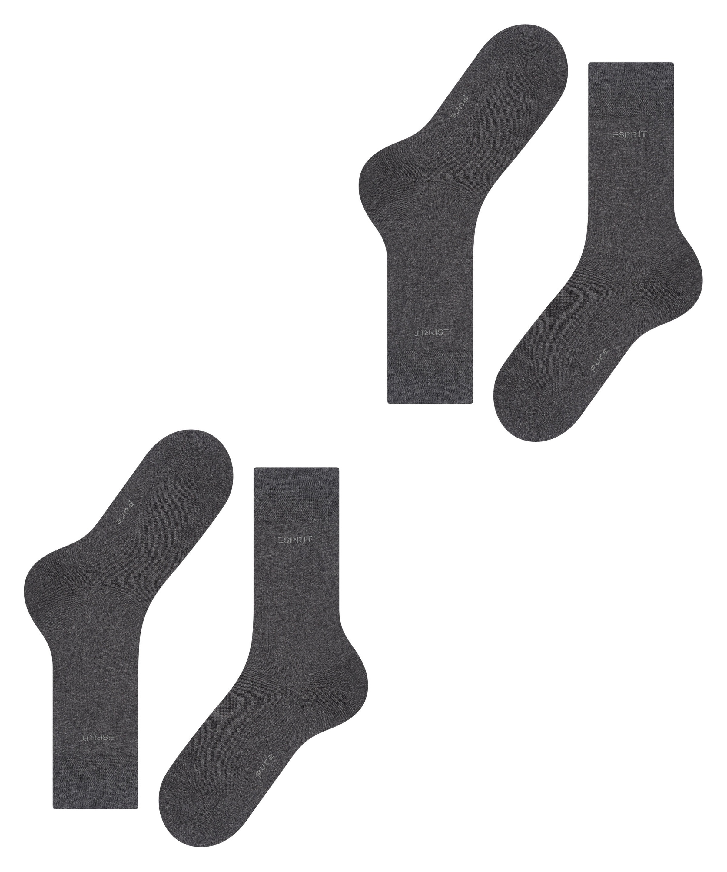 Esprit Socken »Basic Uni«, (2 Paar, 2er Pack), mit hohem Baumwollanteil atmungsaktiv