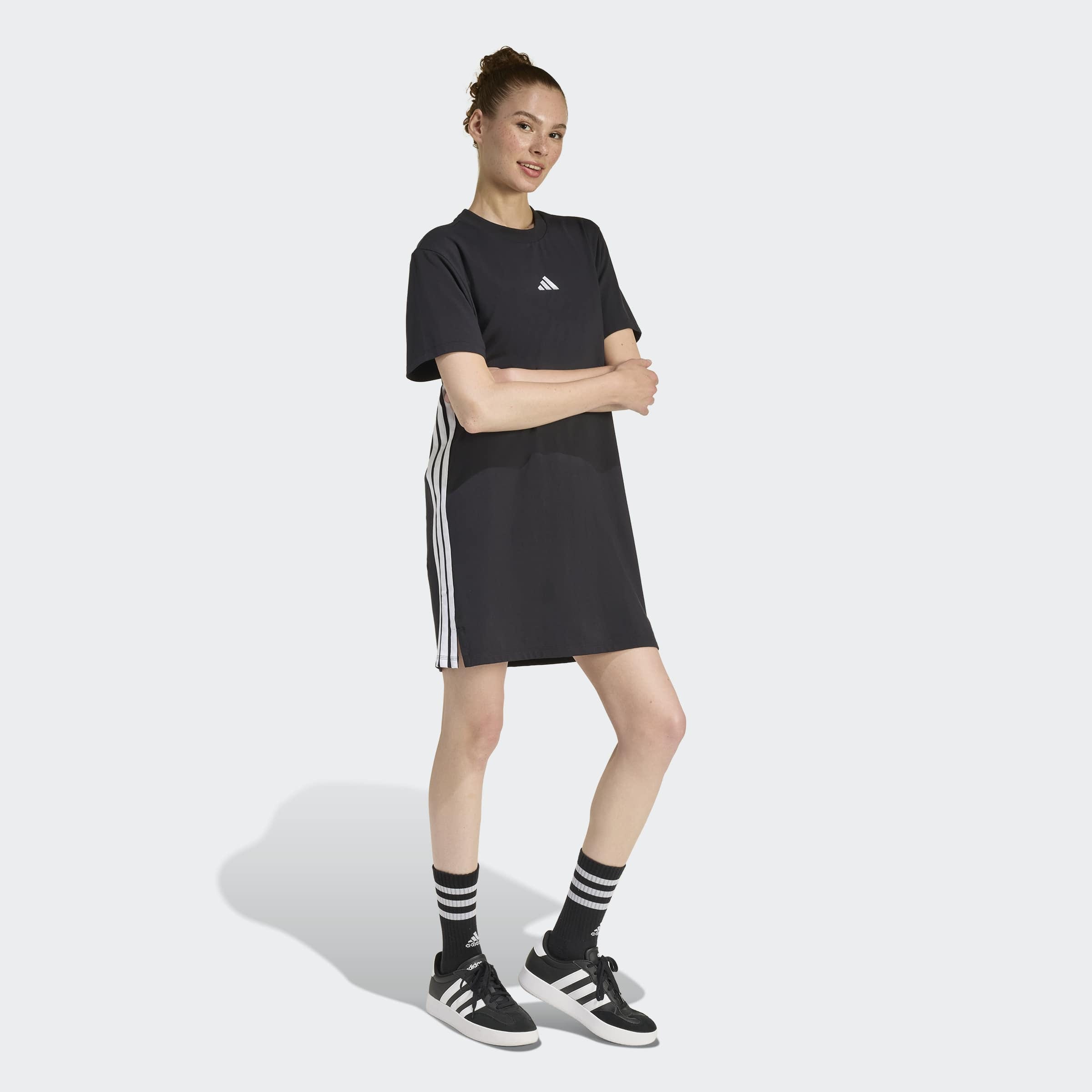 adidas Sportswear Shirtkleid "ESSENTIALS 3-STREIFEN" 1 tlg. günstig online kaufen