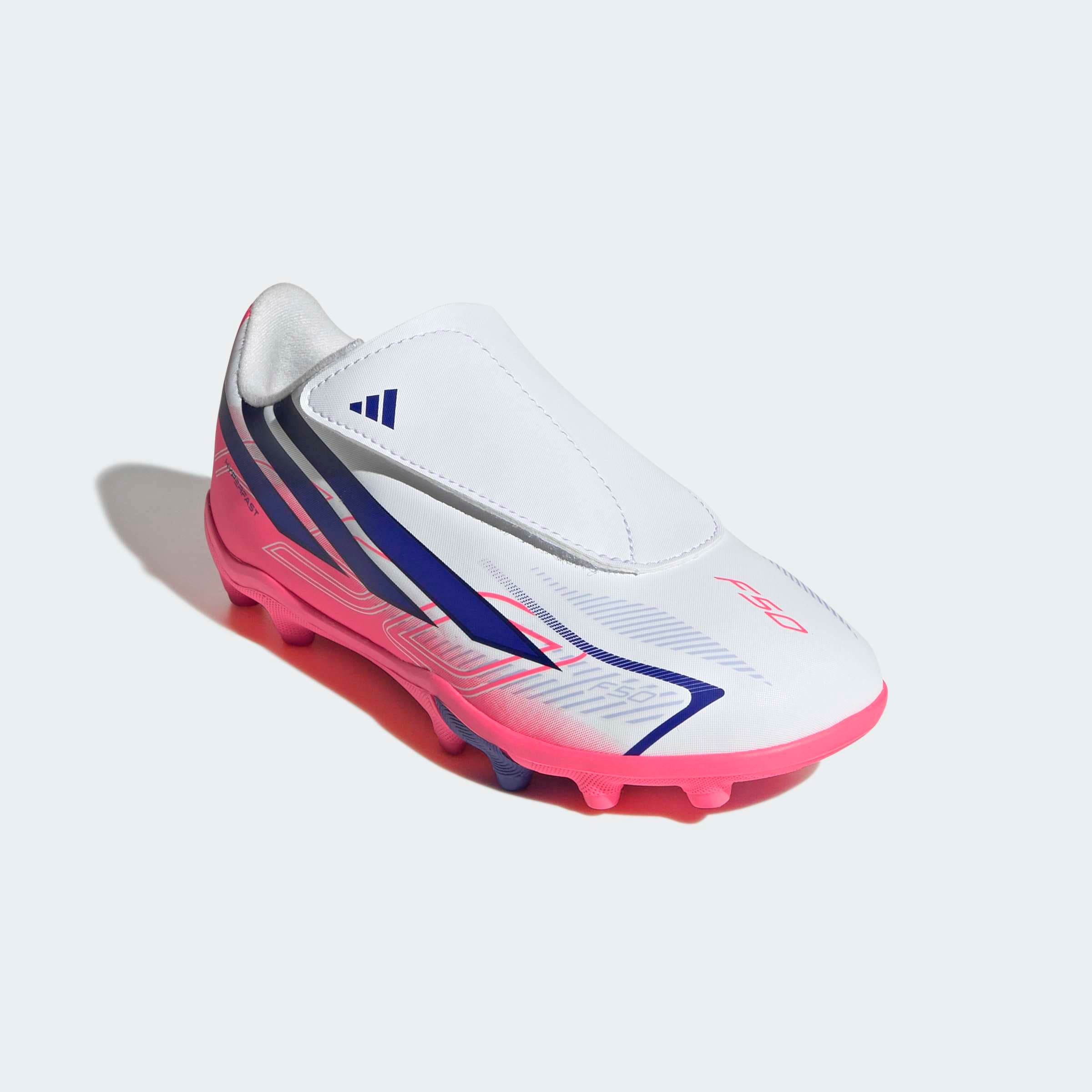 adidas Performance Fußballschuh "F50 HYPERFAST CLUB KIDS, KLETTVERSCHLUSS, FESTE BÖDEN/MULTI GROUND" für viele verschiedene Böden geeignet, für Jugendliche & Kinder