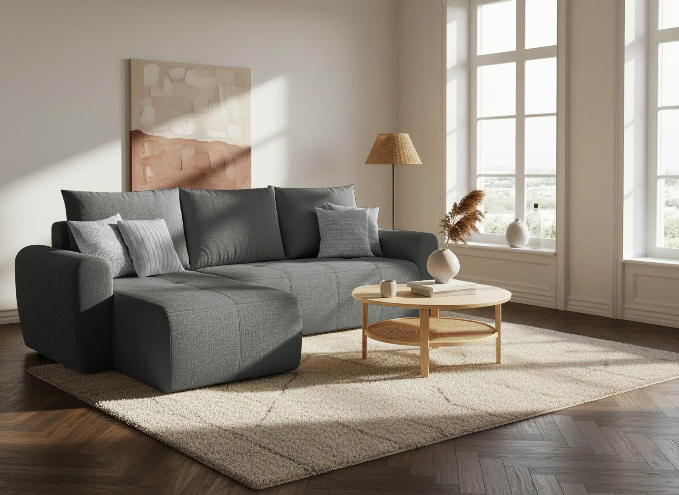 Home affaire Ecksofa "Nortrud-Chester, 241 cm, L-Form, mit Schlaffunktion u günstig online kaufen
