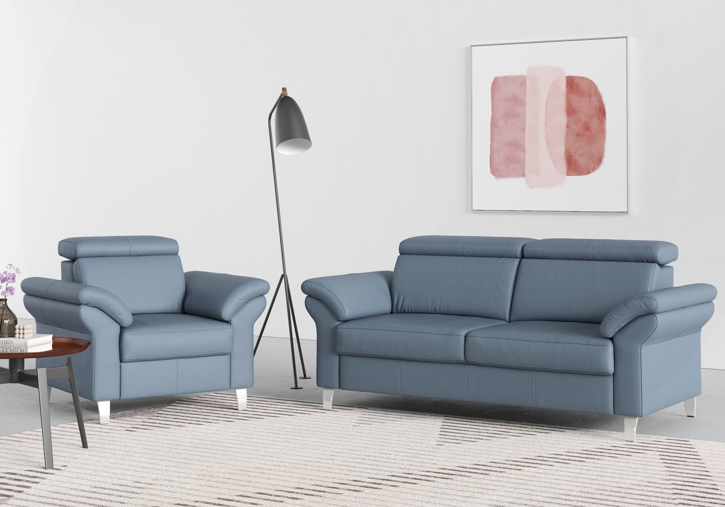 sit&more 2,5-Sitzer "Arngast" inklusive Federkern und Kopfteilverstellung