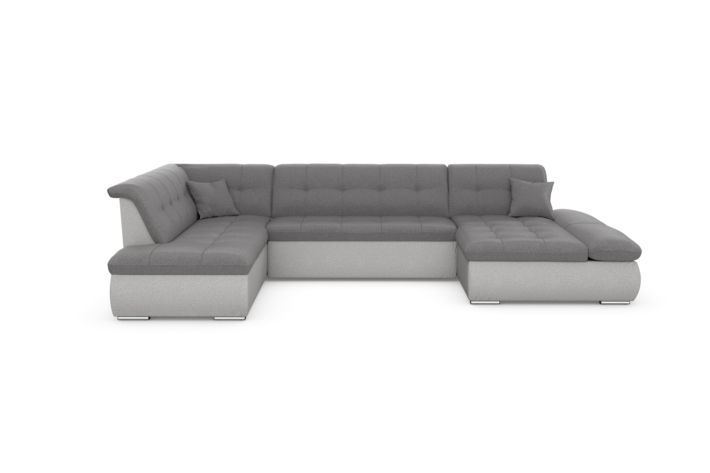 DOMO collection Wohnlandschaft "MORIC 353x216x80 cm, mit viel Platz, U-Form, auch in Cord" im XXL-Format, wahlweise mit Bettfunktion und Armlehnenverstellung