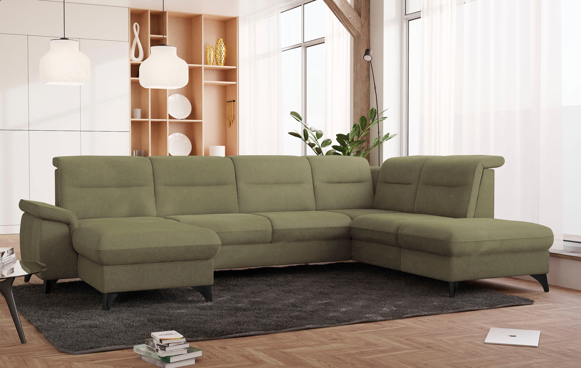 sit&more Wohnlandschaft "Astoria U-Form" wahlweise mit motorischer Relaxfunktion