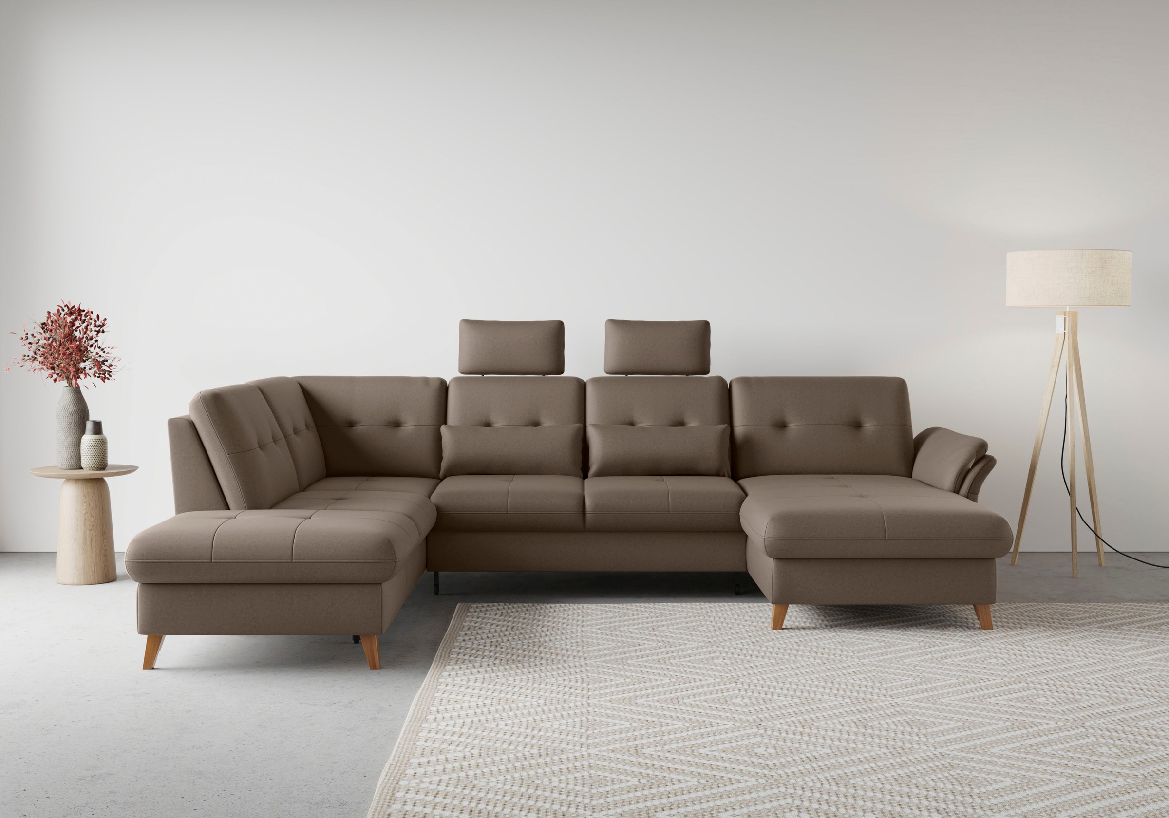 sit&more Wohnlandschaft »Göteborg«, inkl. Sitztiefenverstellung, wahlweise mit Bettfunktion & Bettkasten