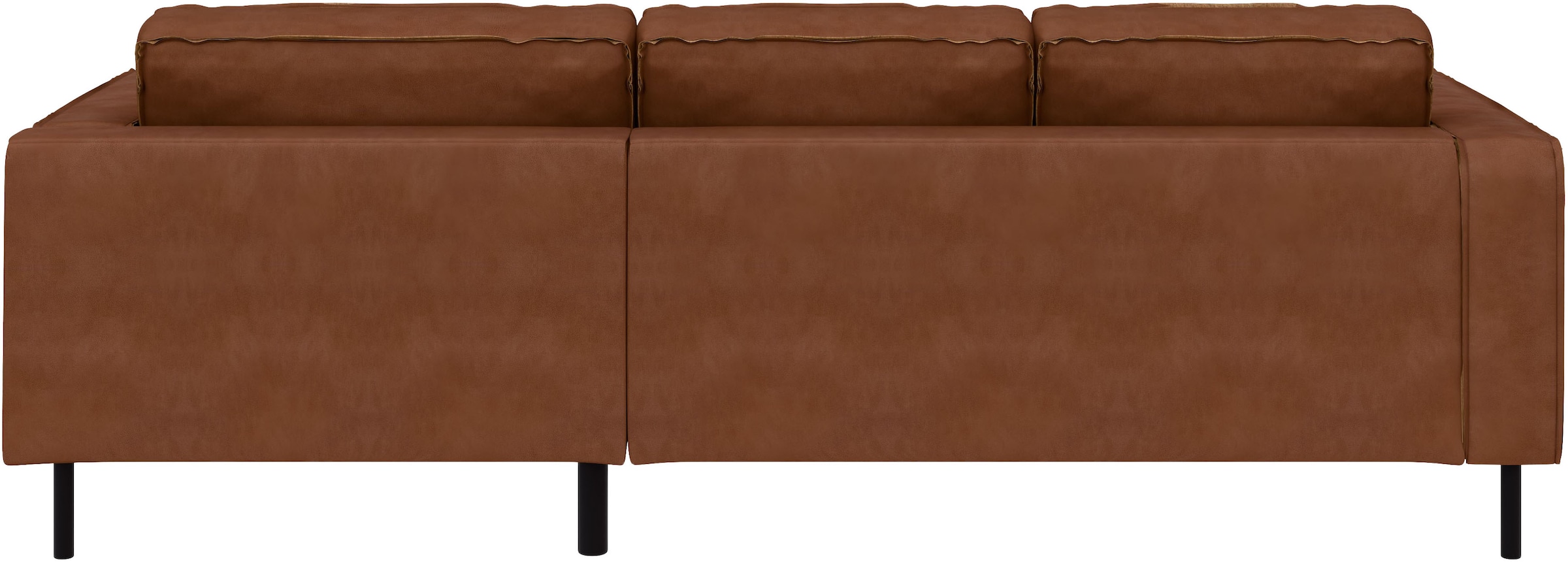 Places of Style Ecksofa »Watkins, wahlweise mit Schlaffunktion/Bettkasten, moderne offene Naht«, Recamiere beidseitig montierbar, L-Form, Breite 232 cm