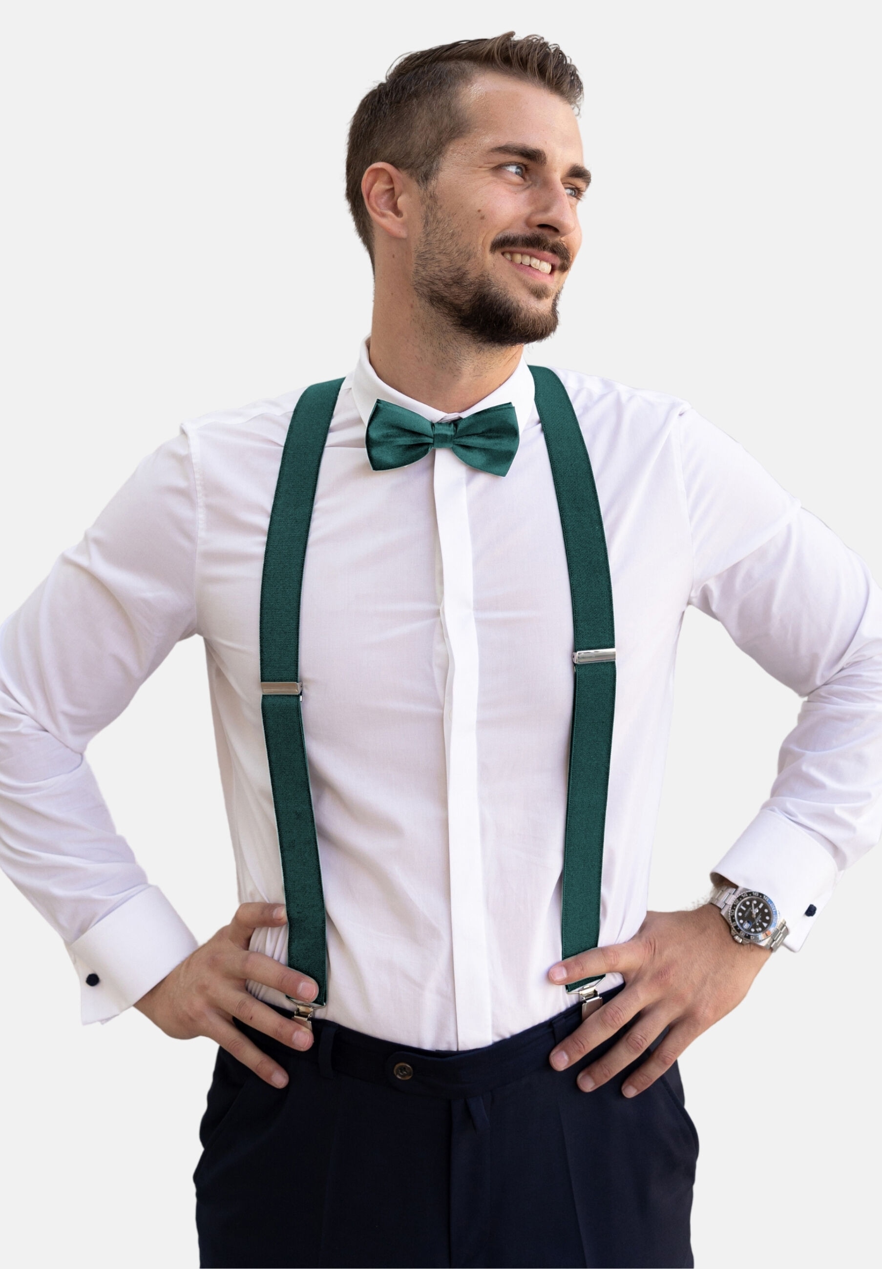 Massi Morino Hosenträger »Massi Morino Hosenträger-Set« 2 Stk. mit Fliege