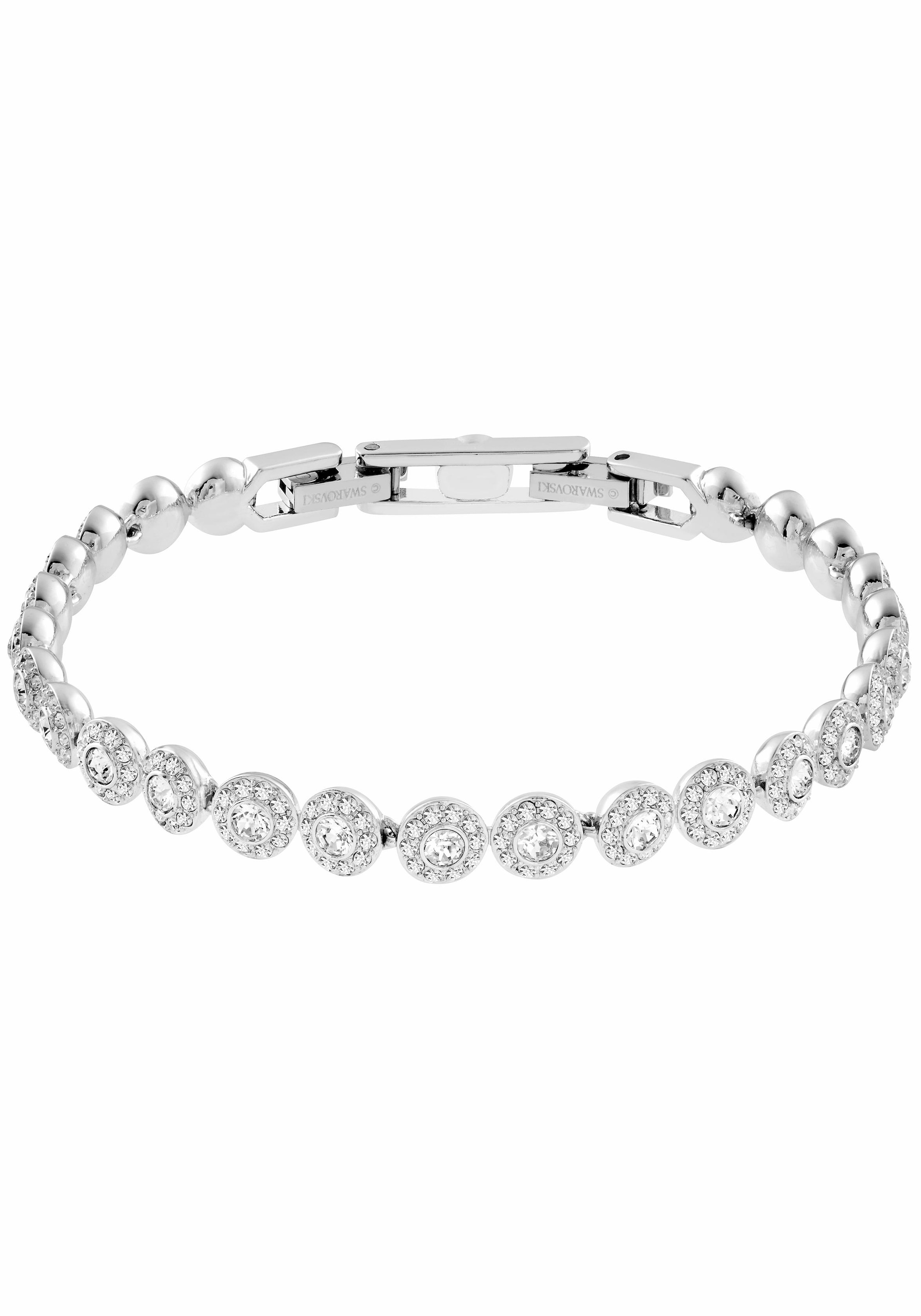 Swarovski Armband »ANGELIC, WEISS, RHODINIERT, 5071173«, mit Swarovski® Kristallen