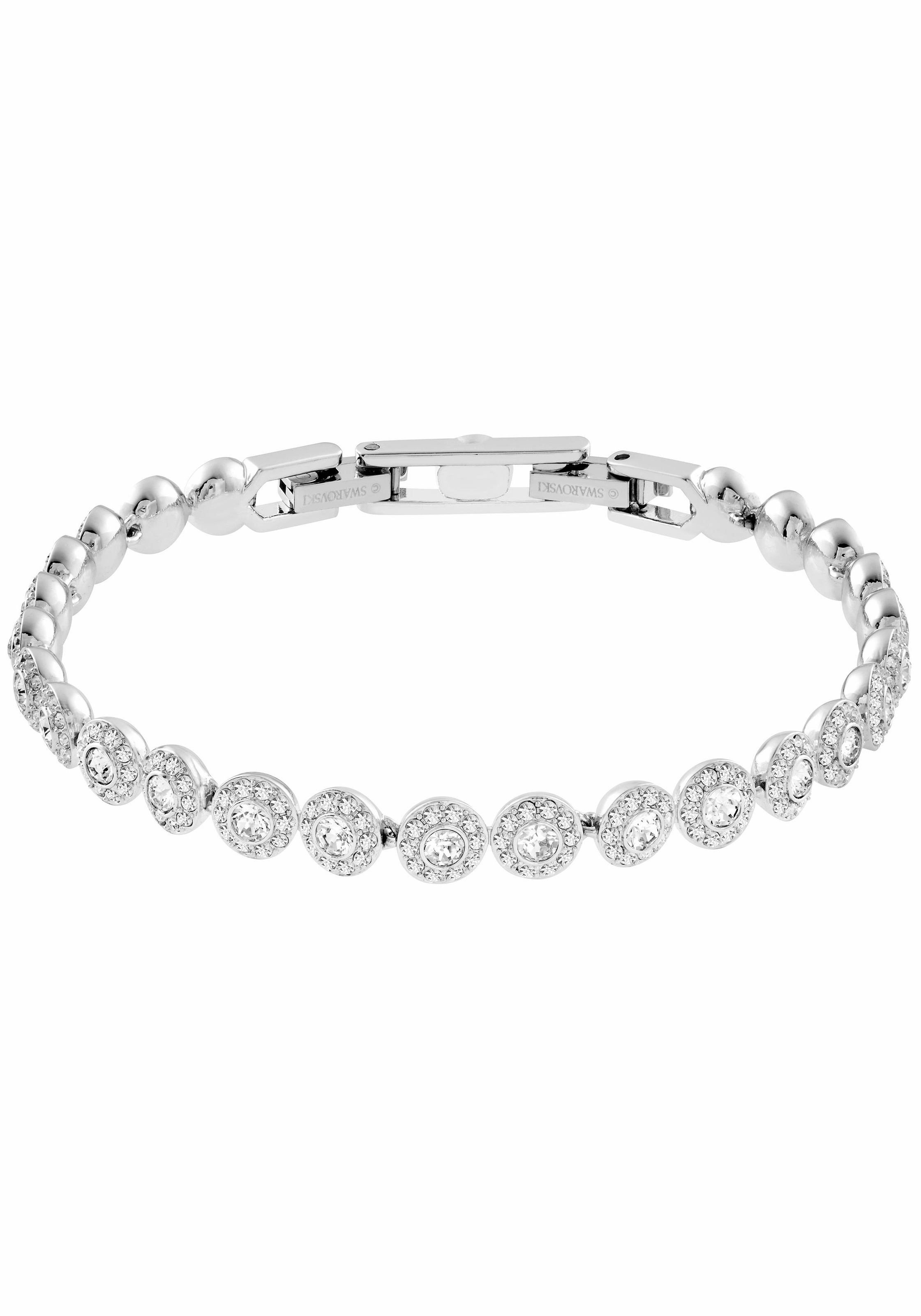 Armkette SWAROVSKI "Schmuck Geschenk Una Angelic Armband" Gr. M, silber (silberfarben, kristallweiß, kristallweiß), Armbänder, Damen, M, Metall, Armkette, mit Swarovski Kristall 2