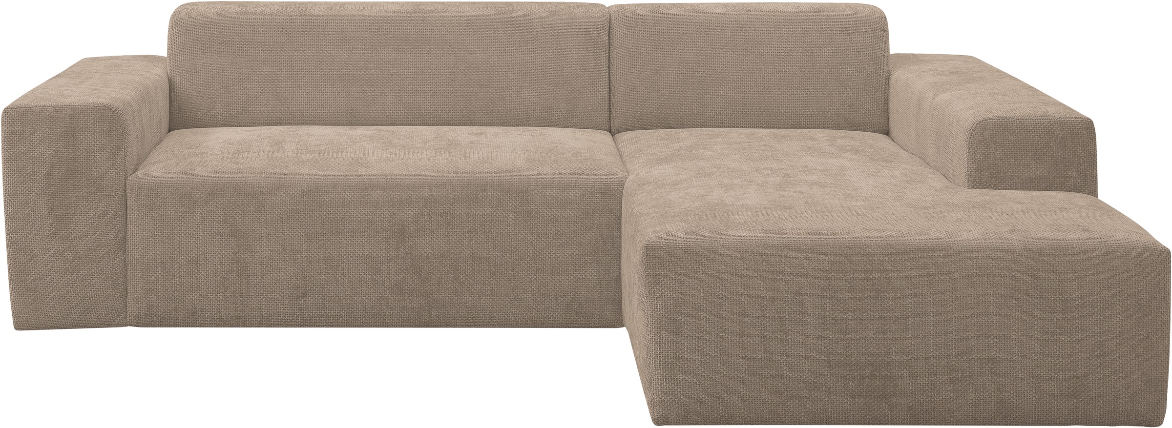 WERK2 Ecksofa »Zeus-L modern und zeitlos, Breite 253cm, bequemes Sofa«, Curvy Trend Ecksofa mit urbaner Optik