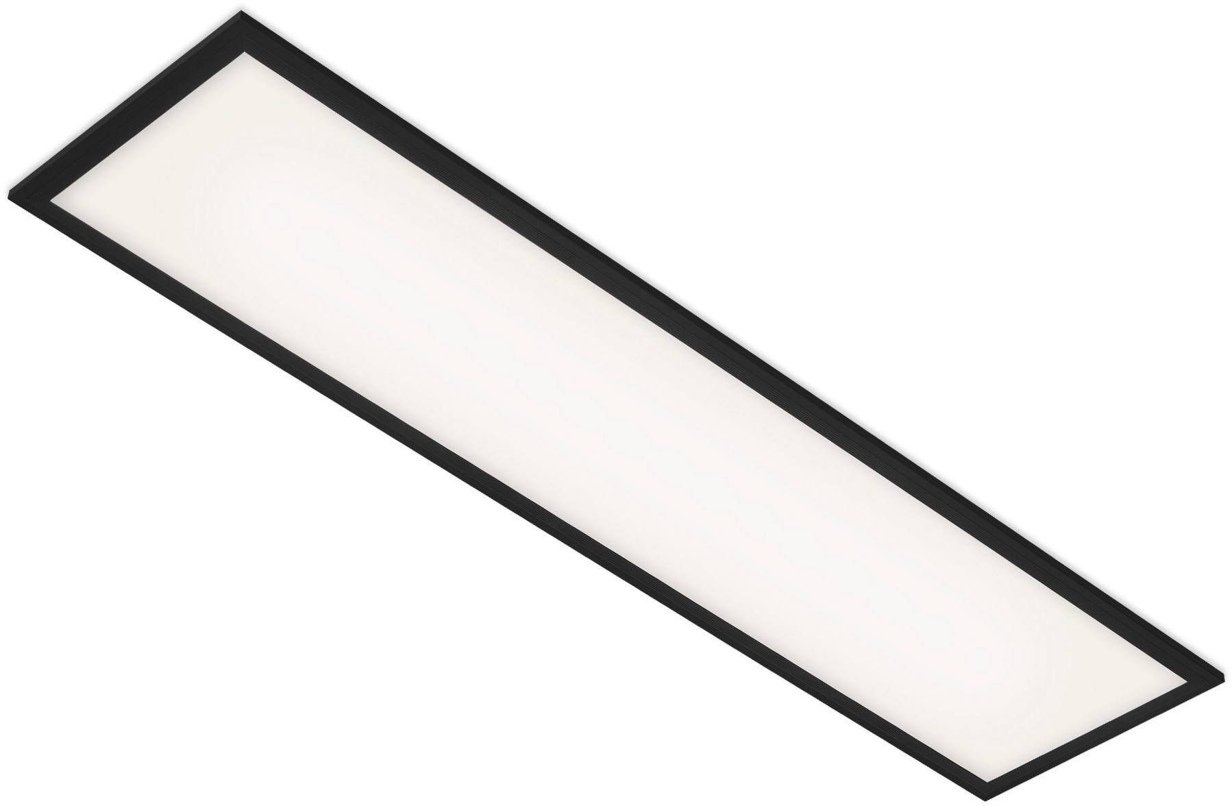 Briloner Leuchten LED Panel »7067015 Simple«, Leuchtmittel LED-Board | LED fest integriert, Deckenlampe, 100x25x6cm, Schwarz, 22W, Wohnzimmer, Schlafzimmer, Flur