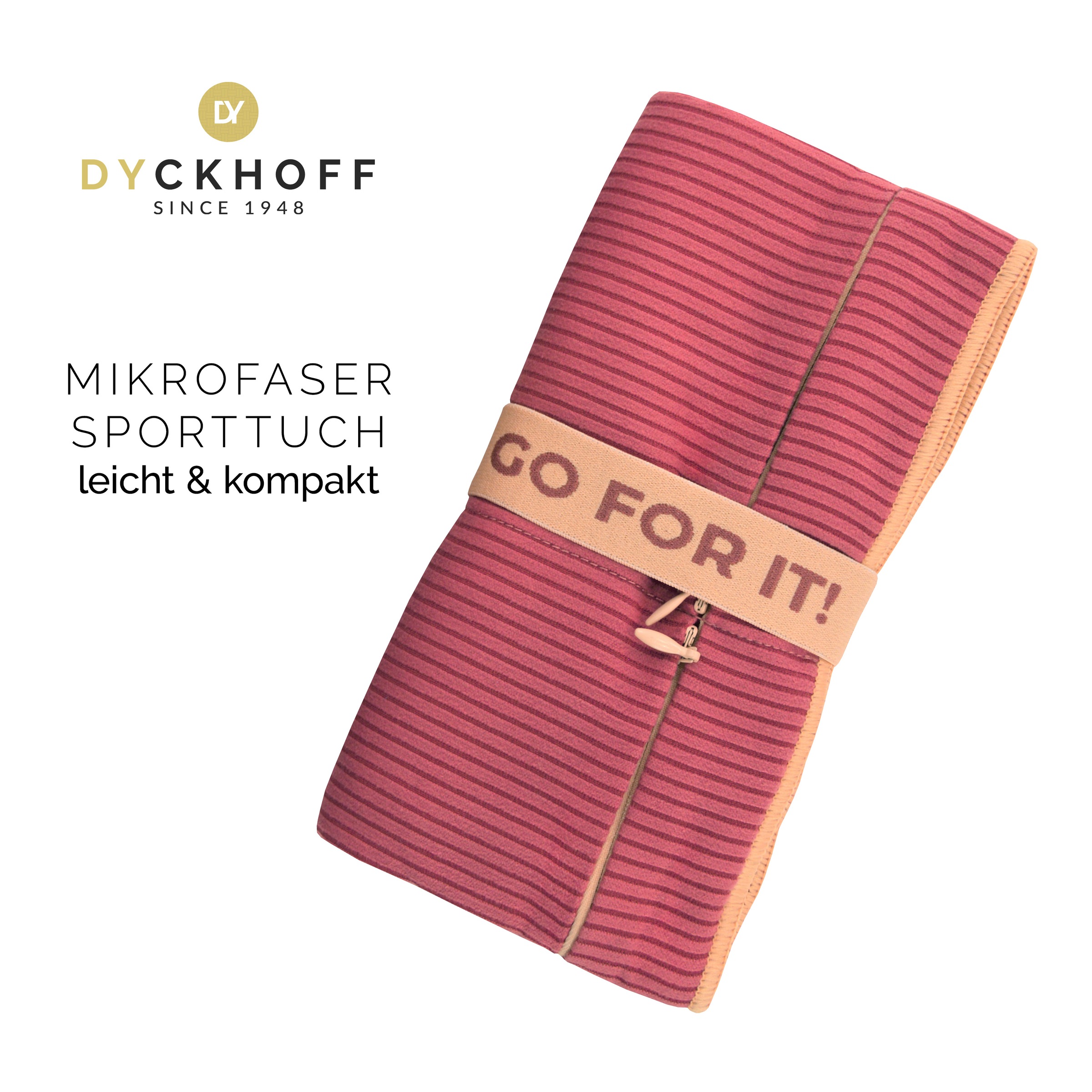 Dyckhoff Handtuch »Mikrofaser Sporttuch Struktur« Mit Überstülpkapuze, Schnelltrocknend, Leicht, Reißverschlusstasche