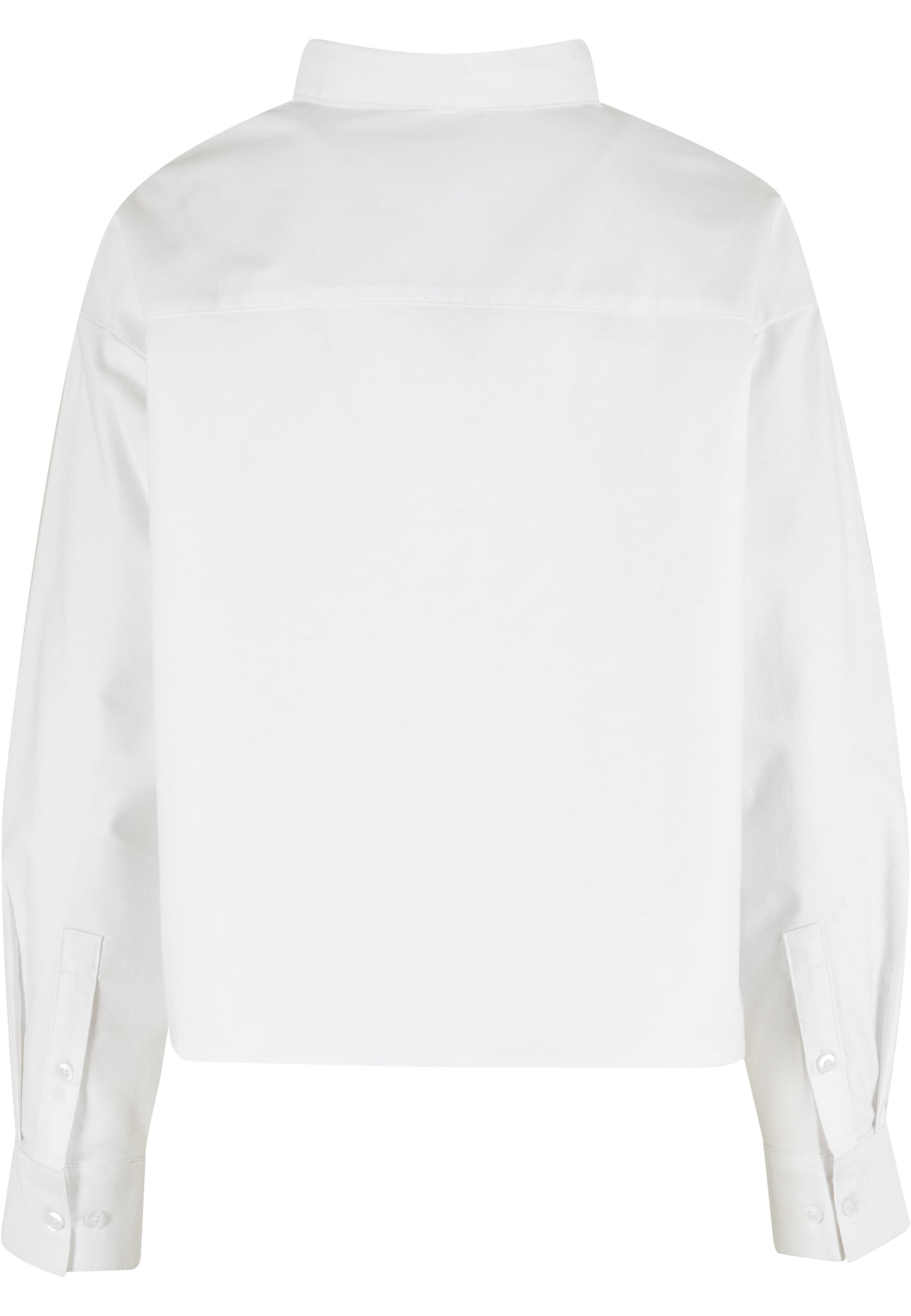 URBAN CLASSICS Langarmhemd »Urban Classics Ladies Short Oxford Shirt«