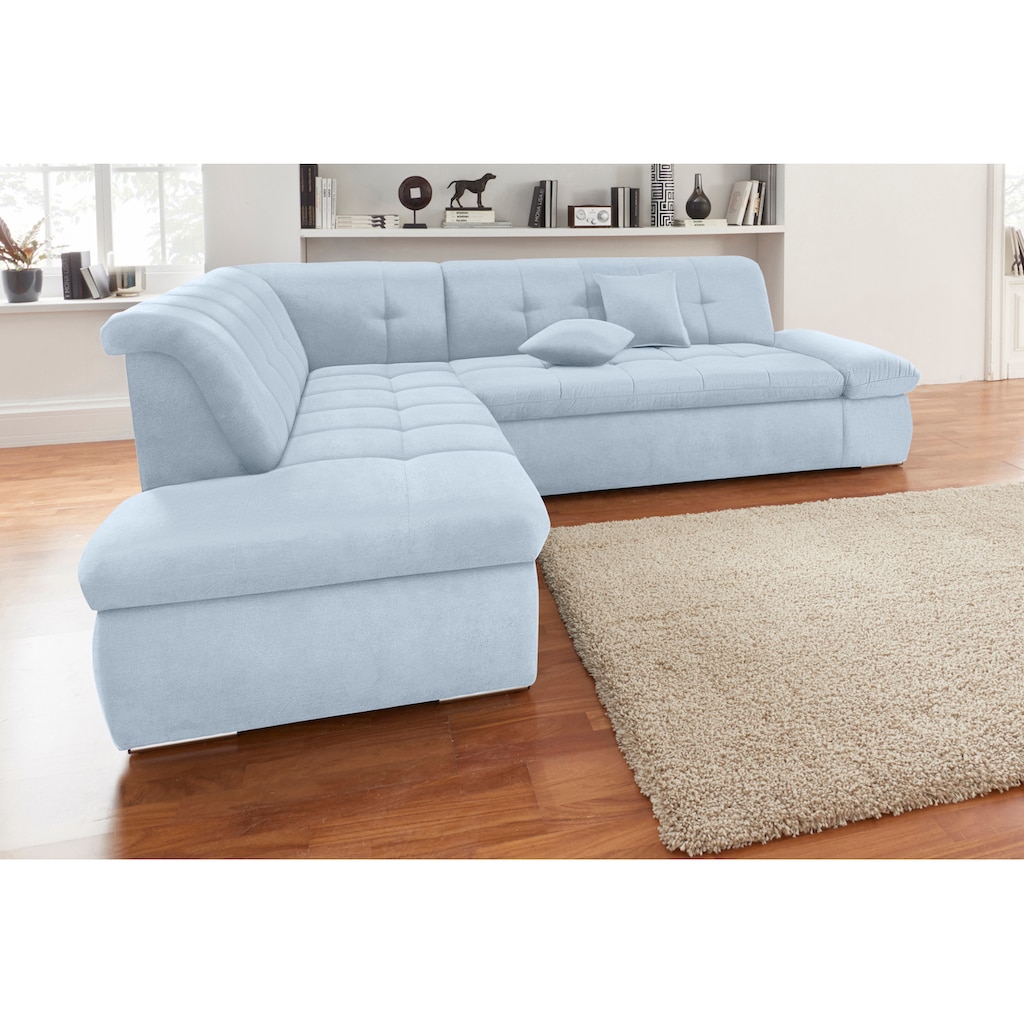 DOMO collection Ecksofa »NMoric incl. Zierkissen B/T/H: 273/216/80 cm«