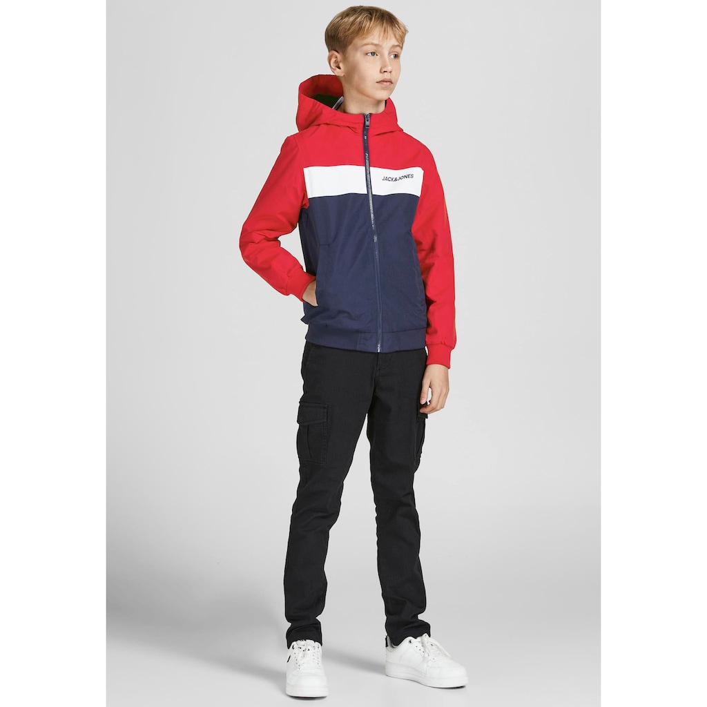 Jack & Jones Junior Softshelljacke »JJERUSH BLOCKING HOOD BOMBER NOOS JNR«, mit Kapuze