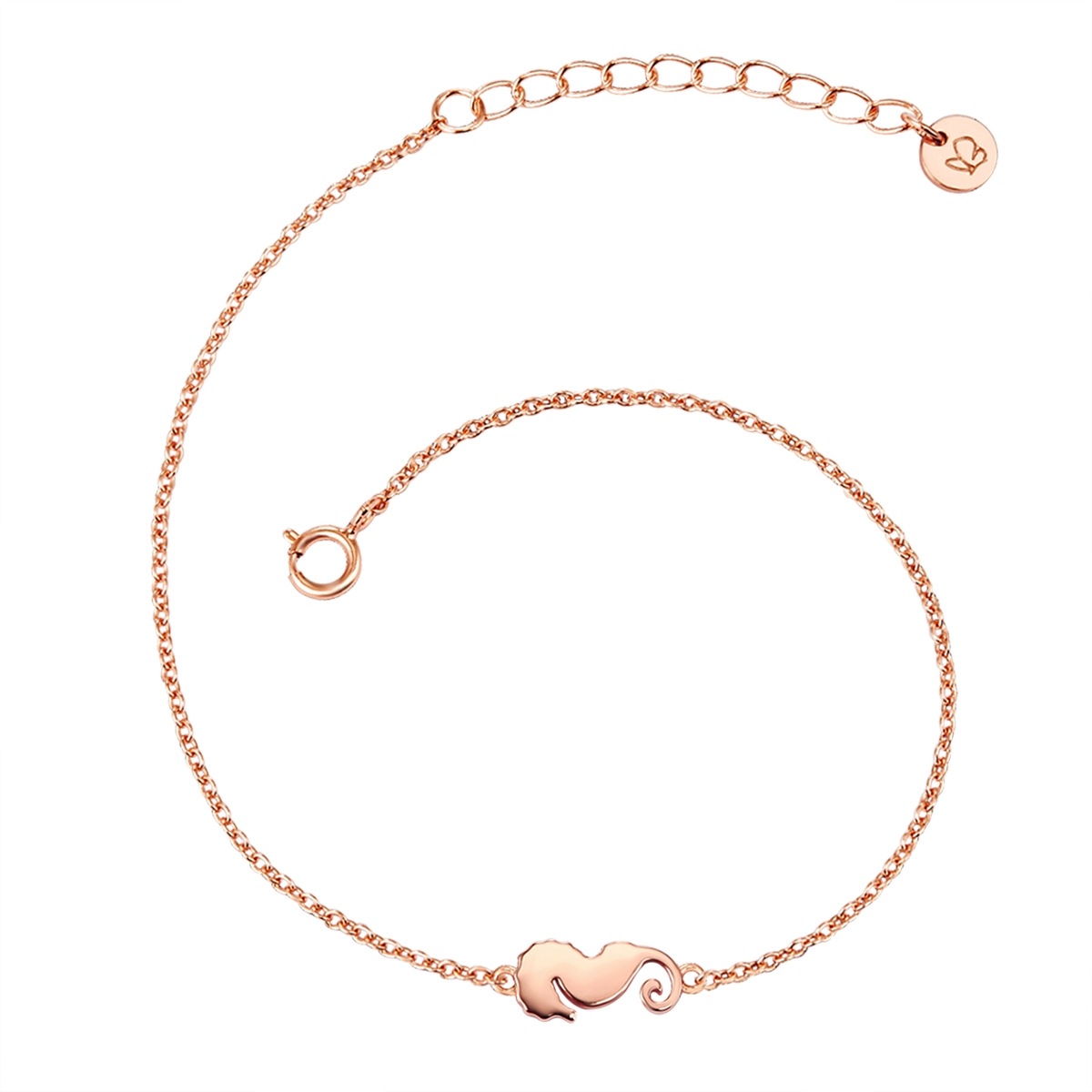 Damen Gliederarmband "A1326", Silber 925 (Sterlingsilber), rosa, GLANZSTÜCKE MÜNCHEN, Silber 925 (Sterlingsilber), Armbänder, aus Sterling Silber