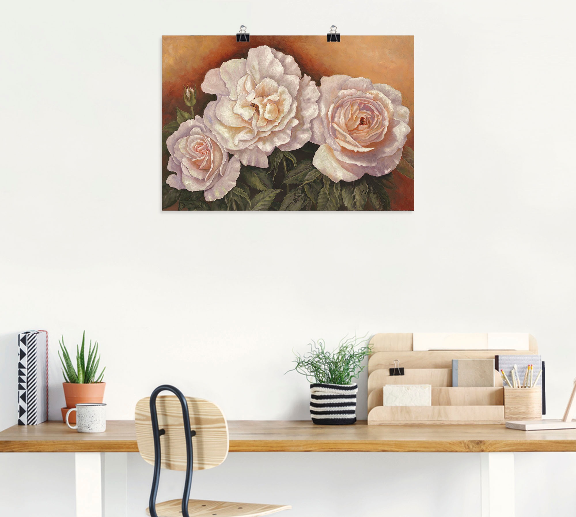 Artland Wandbild "Wildrosen", Blumen, (1 St.), als Leinwandbild, Poster in günstig online kaufen