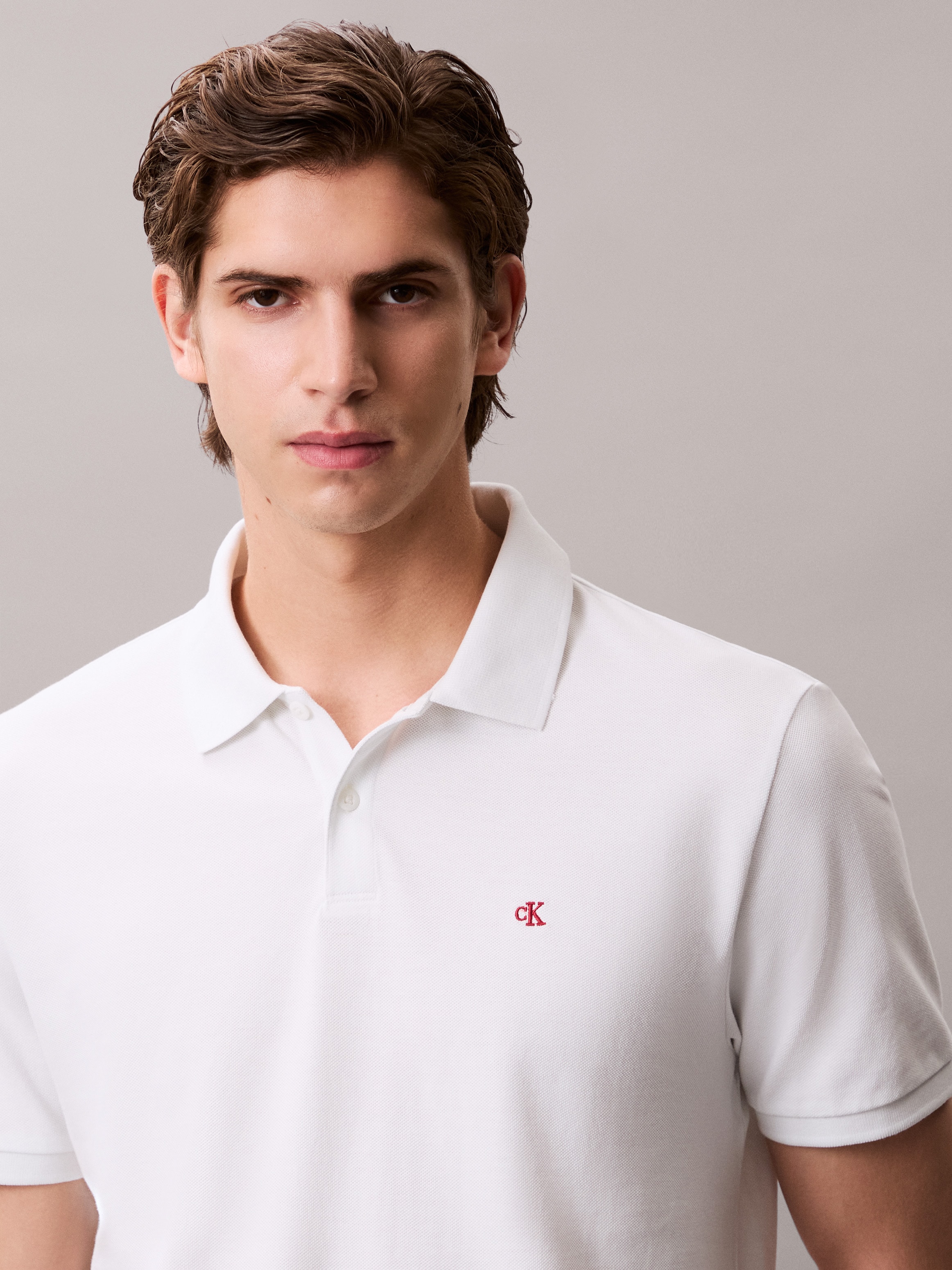 Calvin Klein Jeans Poloshirt »SS CASUAL PIQUE CLASSIC POLO«, Mit Rundhalsausschnitt