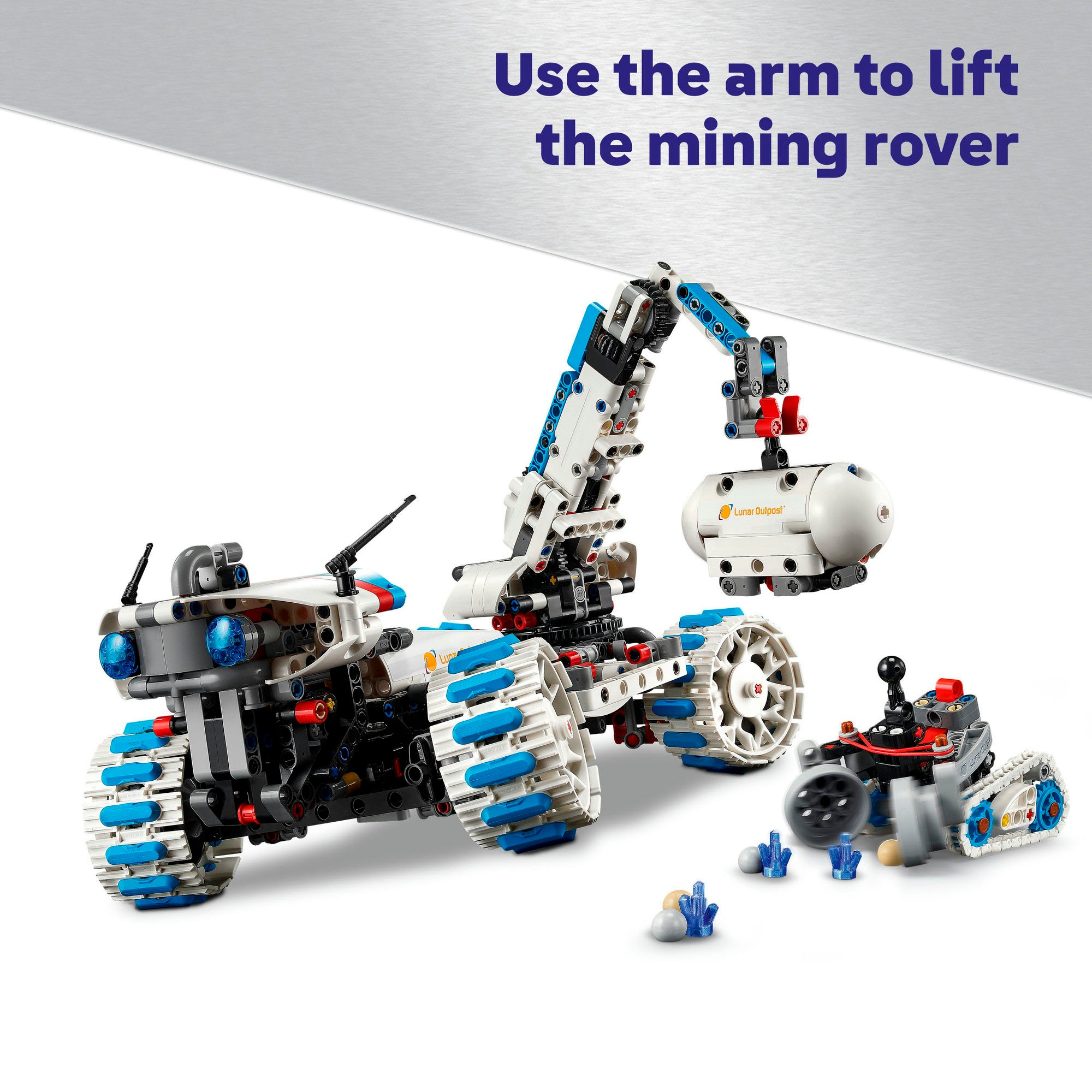LEGO® Konstruktionsspielsteine »Lunar Outpost Mondrover-Raumfahrzeug (42211), LEGO Technic«, (1082 St.), Made in Europe