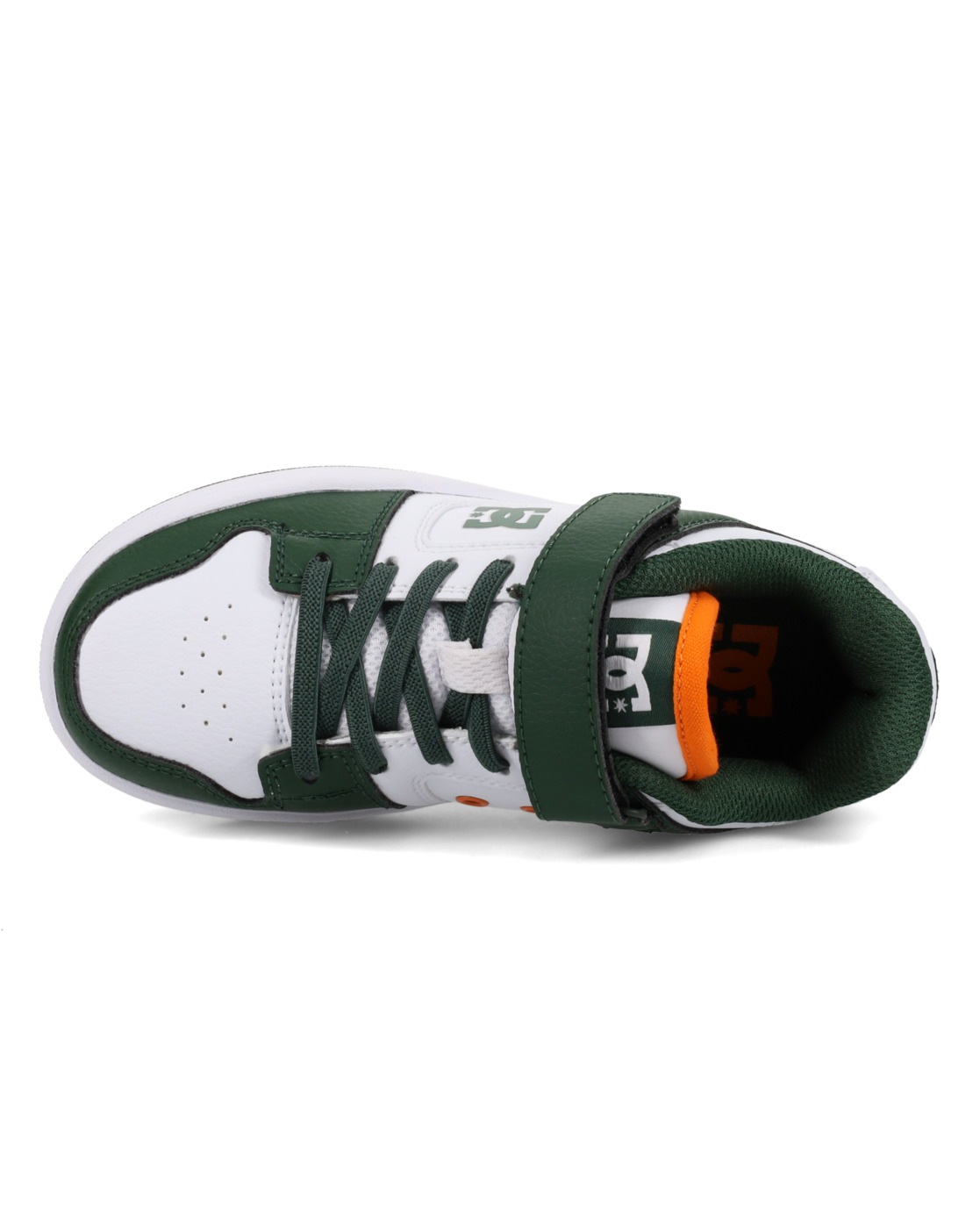 Sneaker DC SHOES "Manteca 4 V Sn", Kinder, Gr. 13(30,5), weiß, schwarzgrün, orange, Obermaterial:100% Synthetik;, Schuhe Sneaker 3