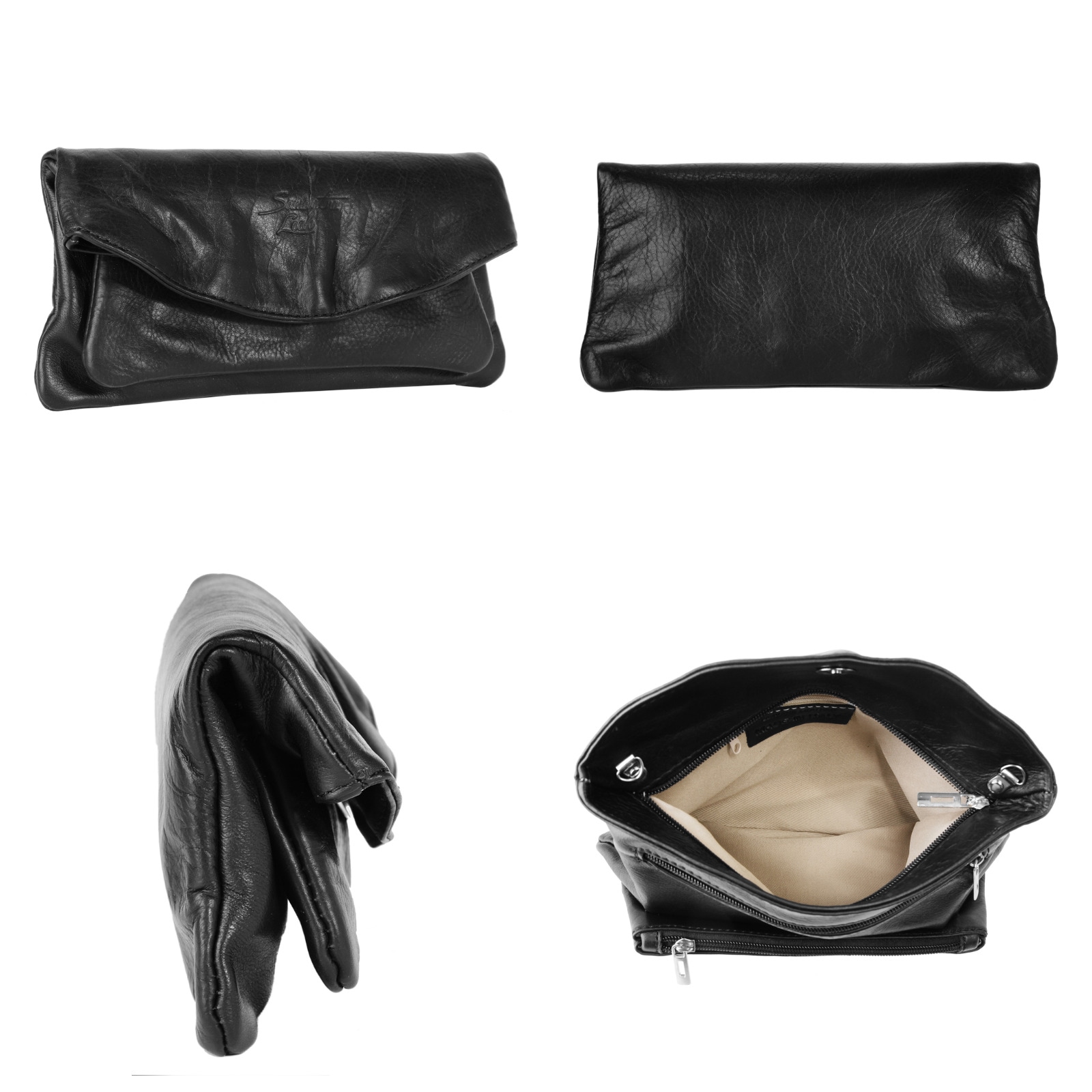 Samantha Look Abendtasche, echt Leder, Made in Italy