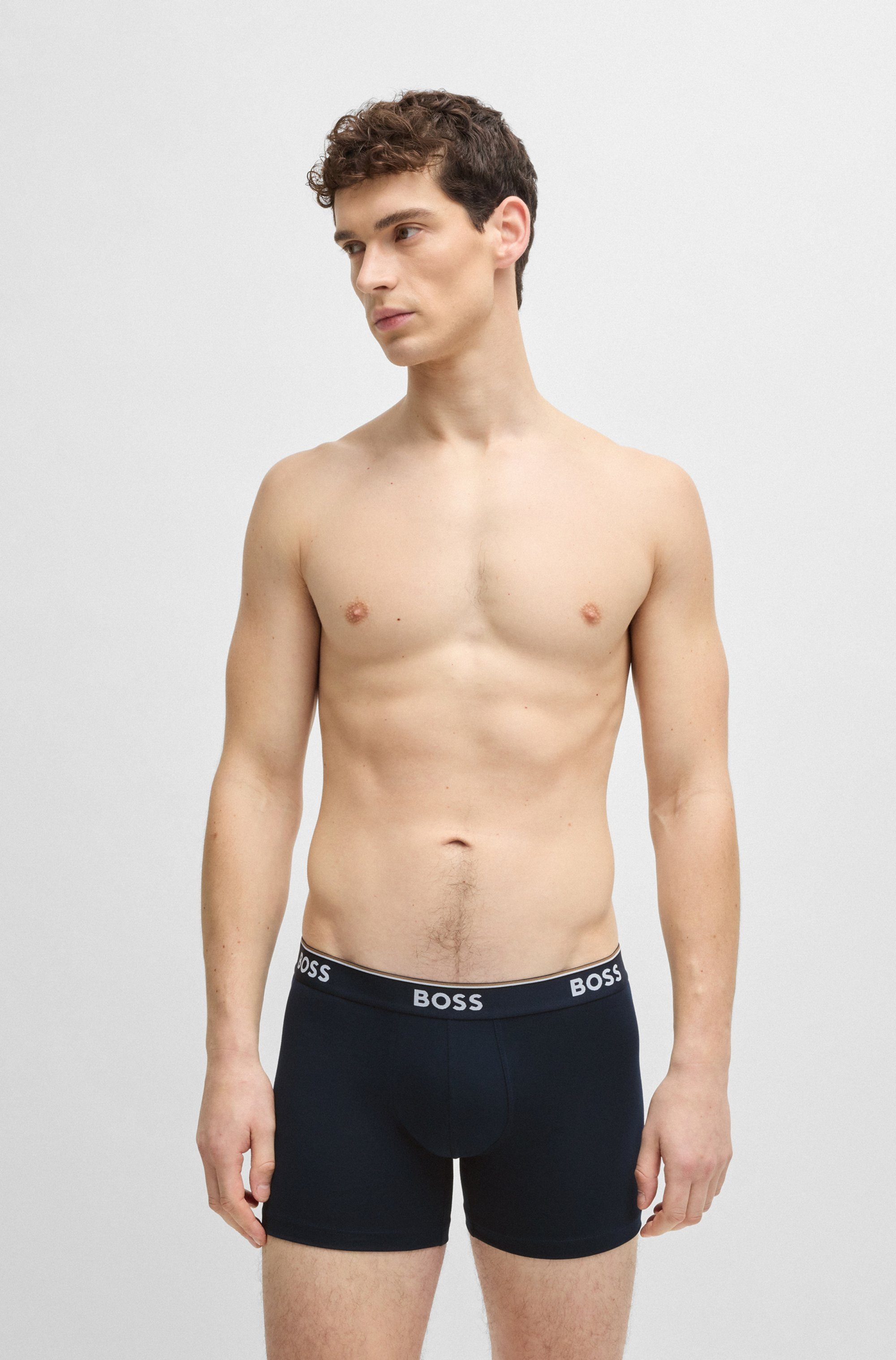 BOSS Langer Boxer "Brief 3 PACK", mit farblich passendem Webbund günstig online kaufen