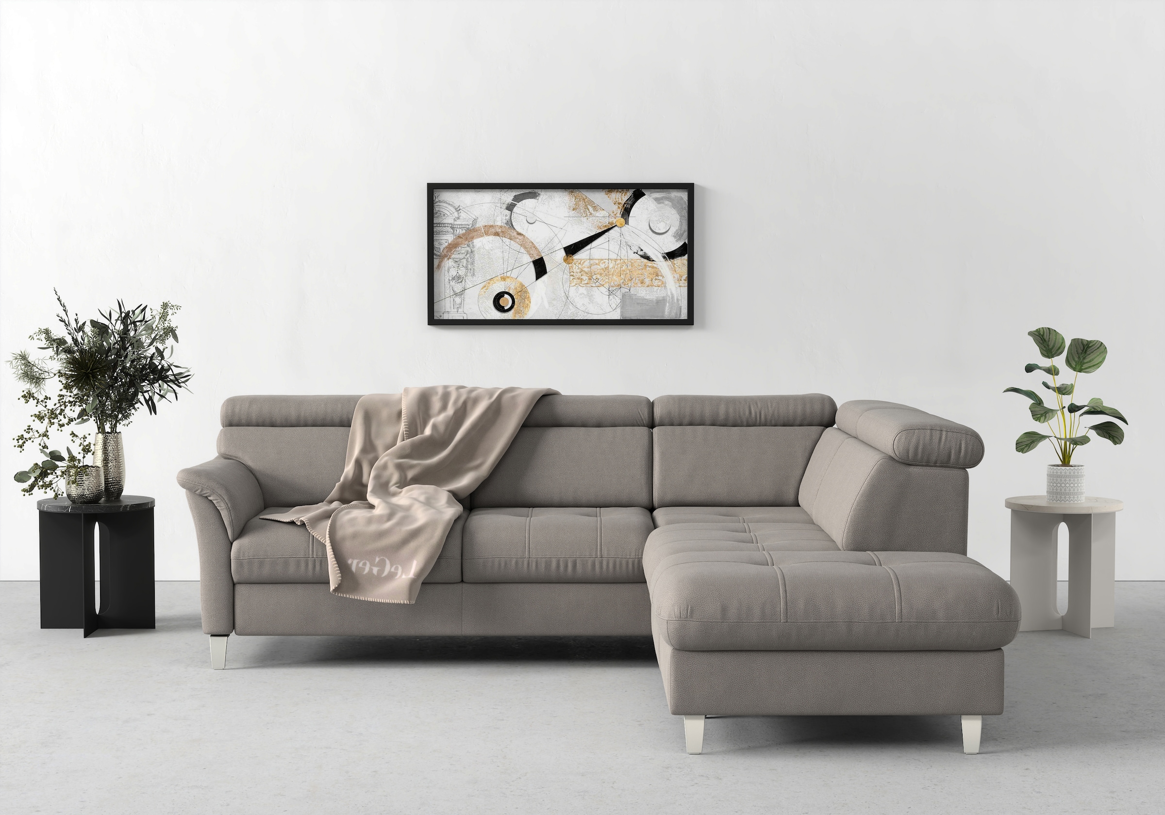 sit&more Ecksofa "Marano L-Form" inklusive Kopfteilverstellung, optional Schlaffunktion & Bettkasten