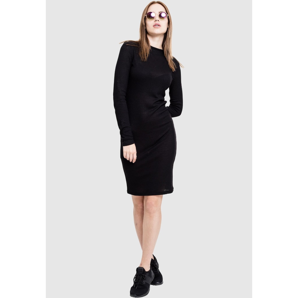 URBAN CLASSICS Shirtkleid »Urban Classics Damen Ladies Rib Dress«, (1 tlg.)