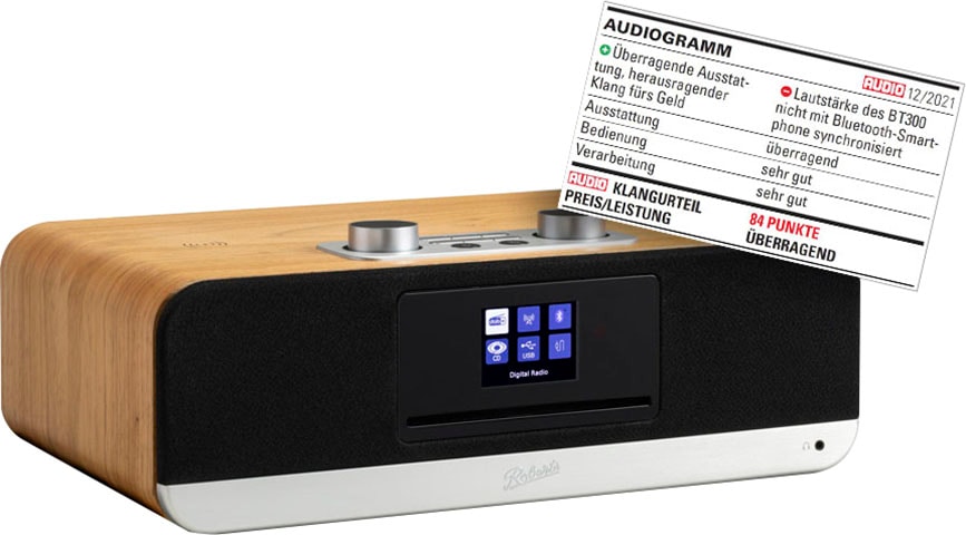 ROBERTS RADIO Digitalradio (DAB+) »BluTune300«, (Bluetooth Digitalradio (DAB+)-FM-Tuner mit RDS)