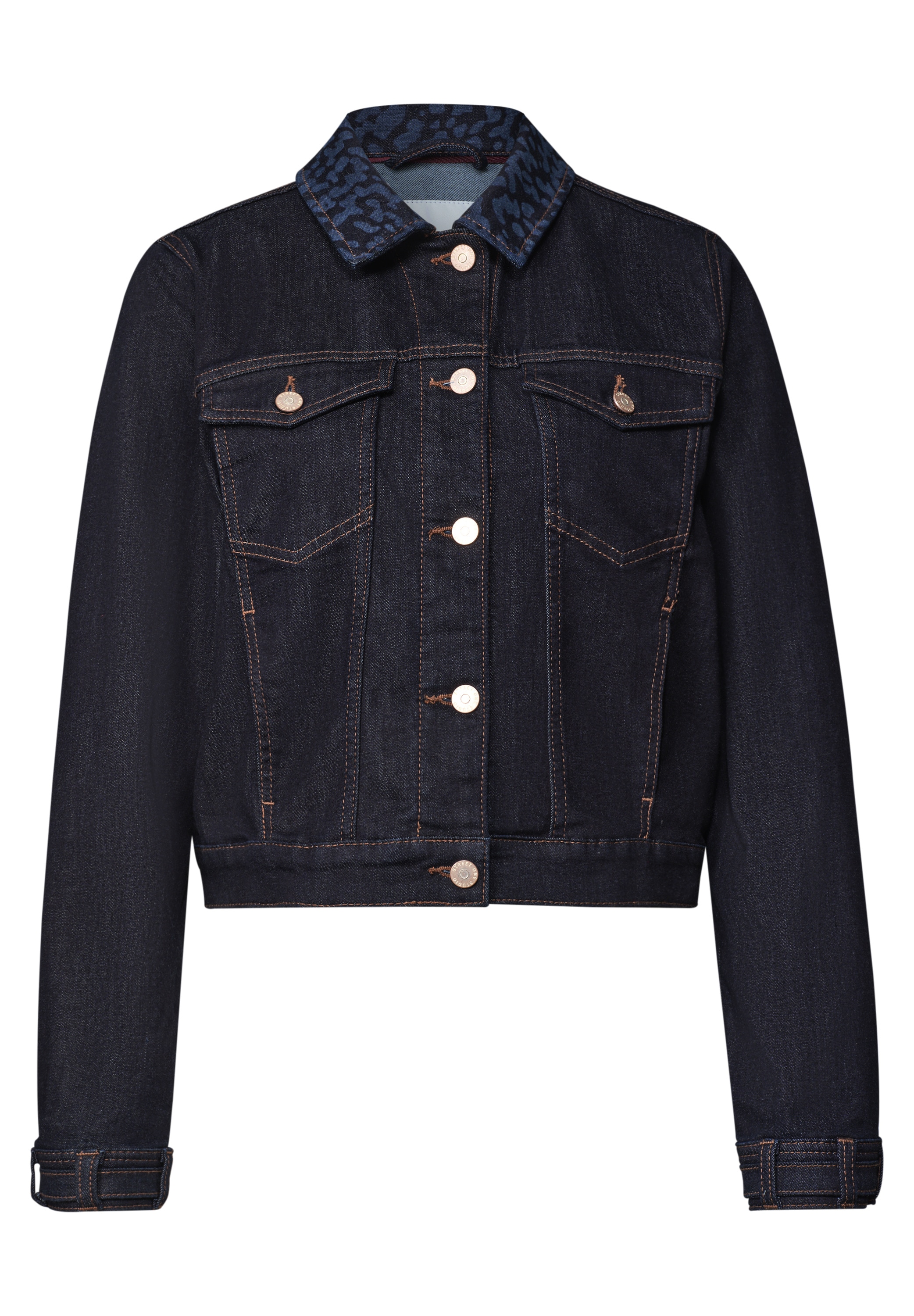 STREET ONE STUDIO Jeansjacke ohne Kapuze in washed Optik