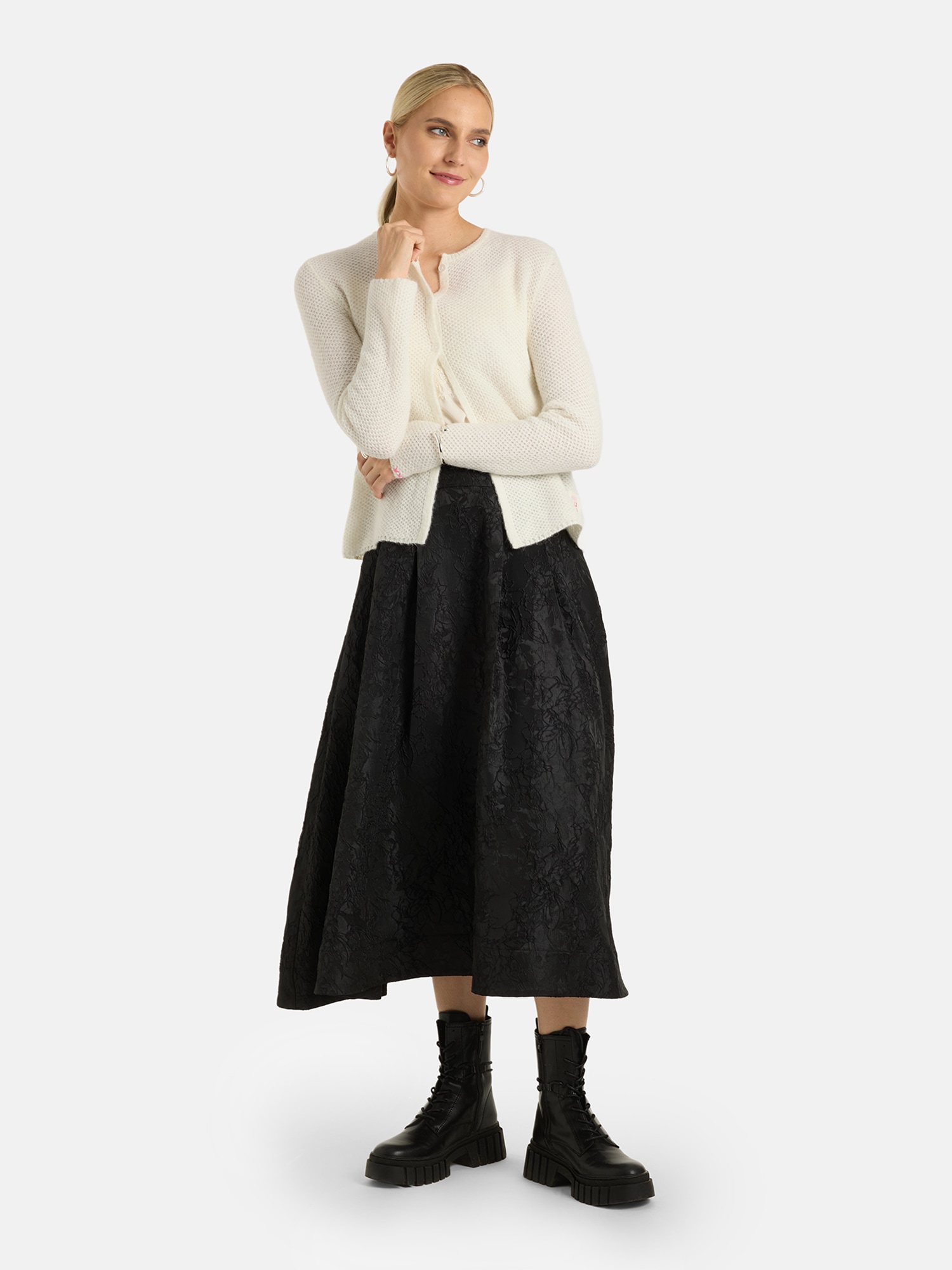 Lieblingsstück Strickfleecejacke »AbebaL« mit Kapuze mit Wolle und Alpaka