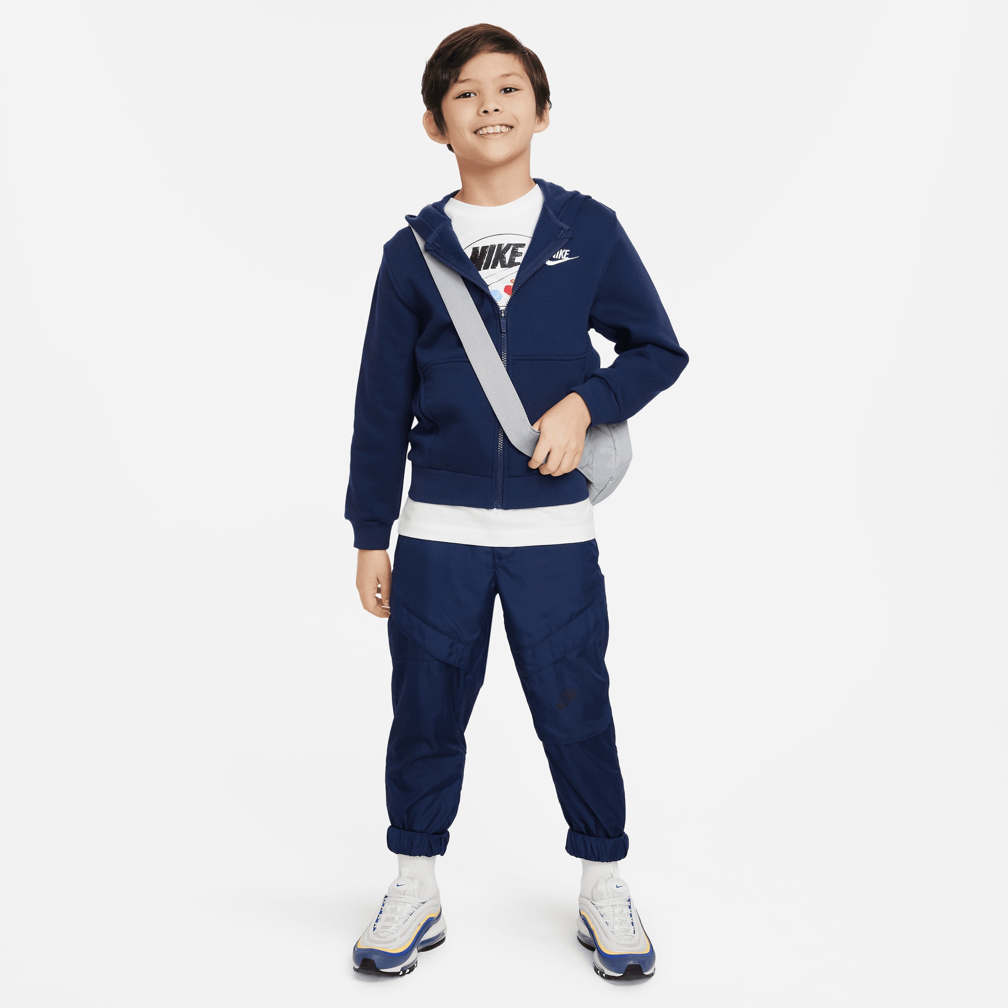 Kapuzensweatjacke FULL-ZIP Sportswear Nike BAUR »CLUB KIDS\' | FLEECE BIG HOODIE«