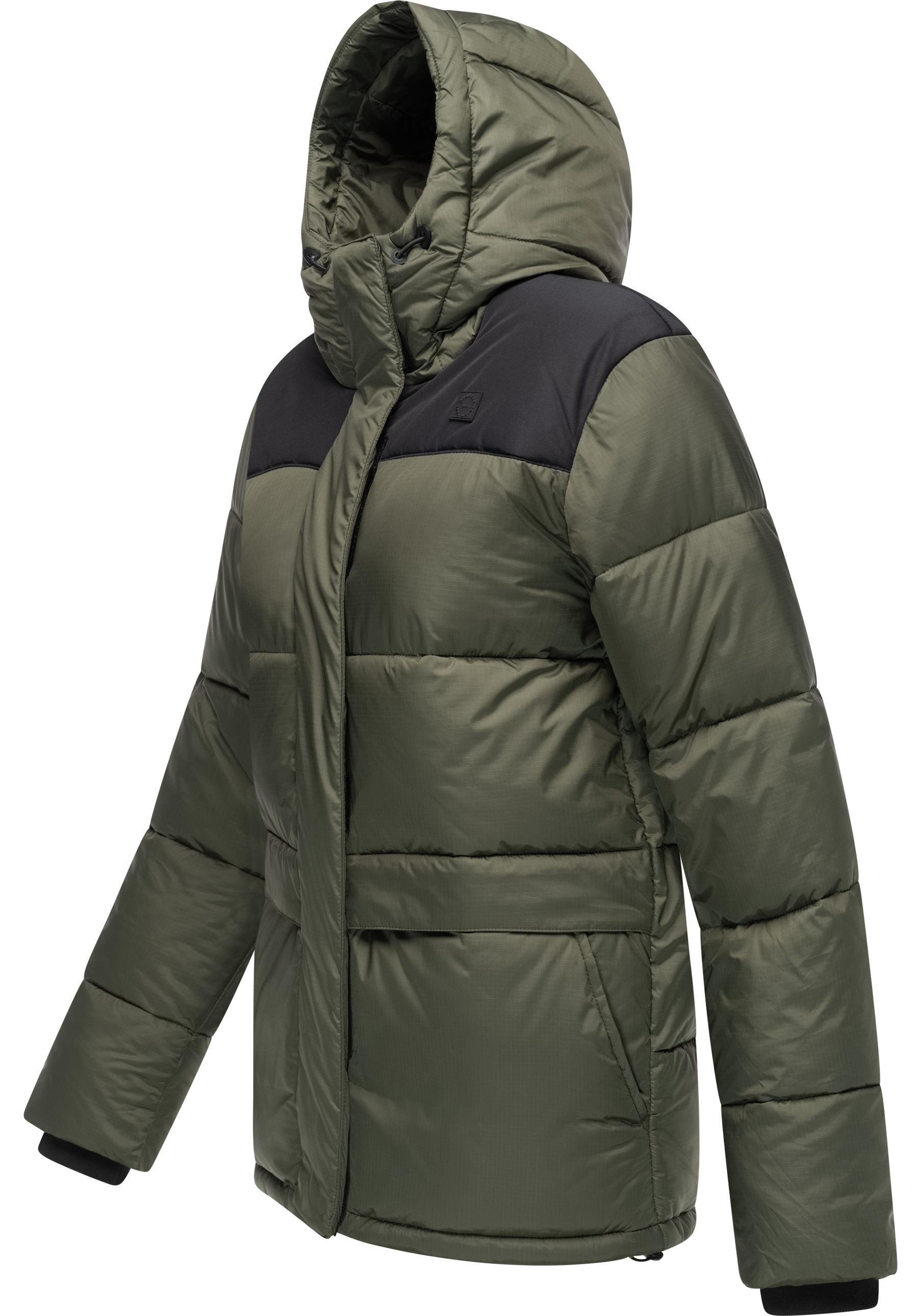 Ragwear Anorak "Wikesh" mit Kapuze stylische Winter Steppjacke mit Colourbl günstig online kaufen