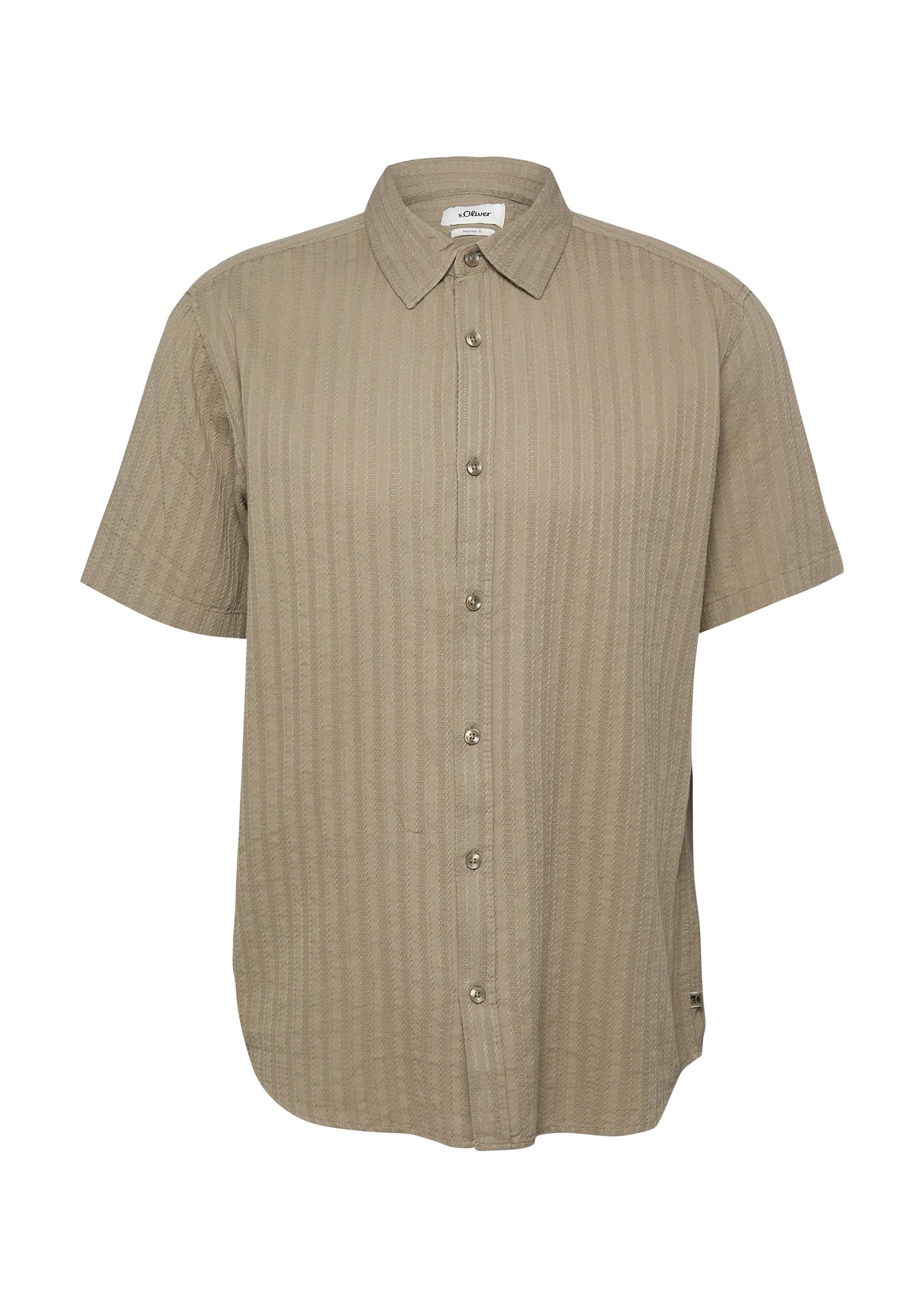 s.Oliver Kurzarmhemd mit Tape-Details und abgerundetem Saum günstig online kaufen