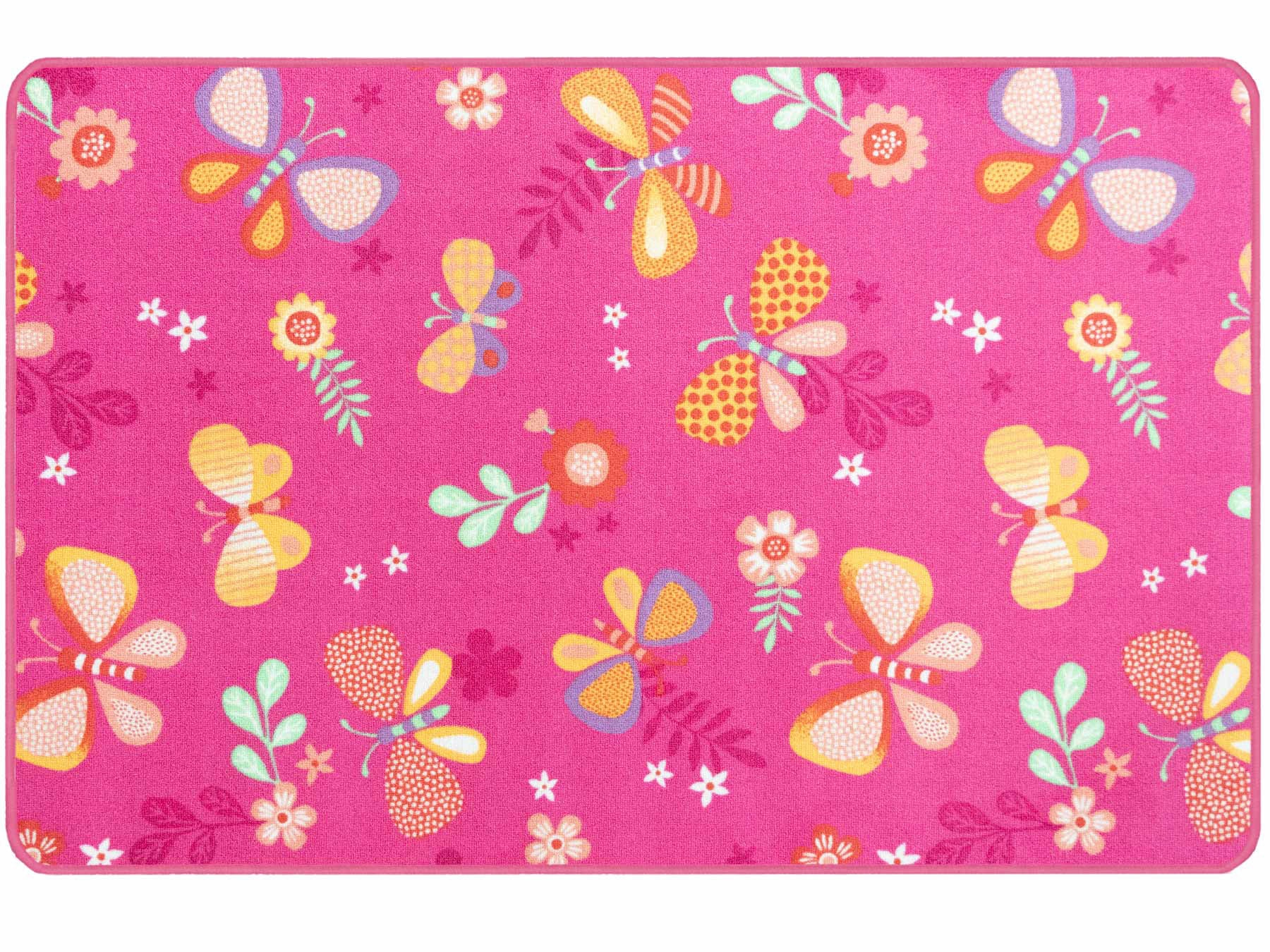 Primaflor-Ideen in Textil Kinderteppich "PAPILLON, Made in Belgium" rechteckig 6,5 mm Höhe Motiv Schmetterlinge, Kinderzimmer