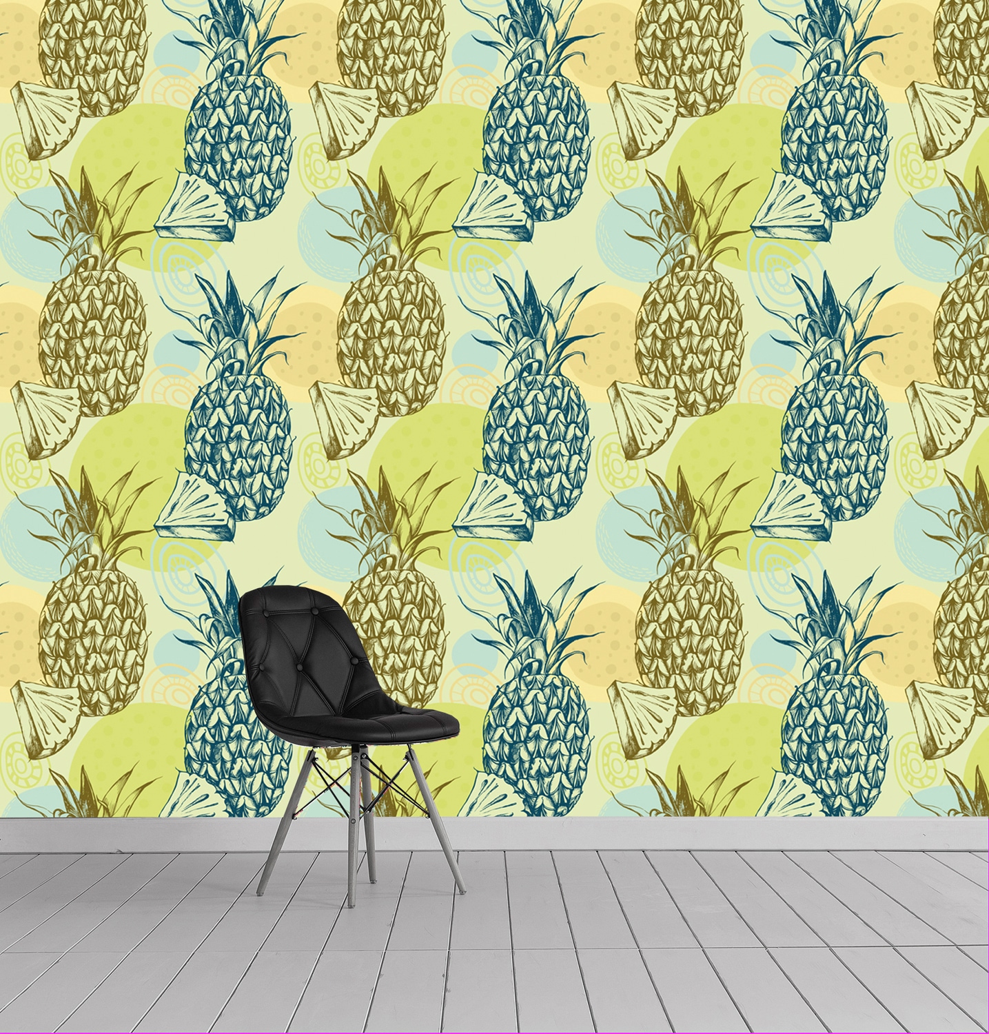 queence Vinyltapete »Luka«, bedruckt-tropisch, 90x250cm, selbstklebend, kinderleichte Anbringung, Sticker