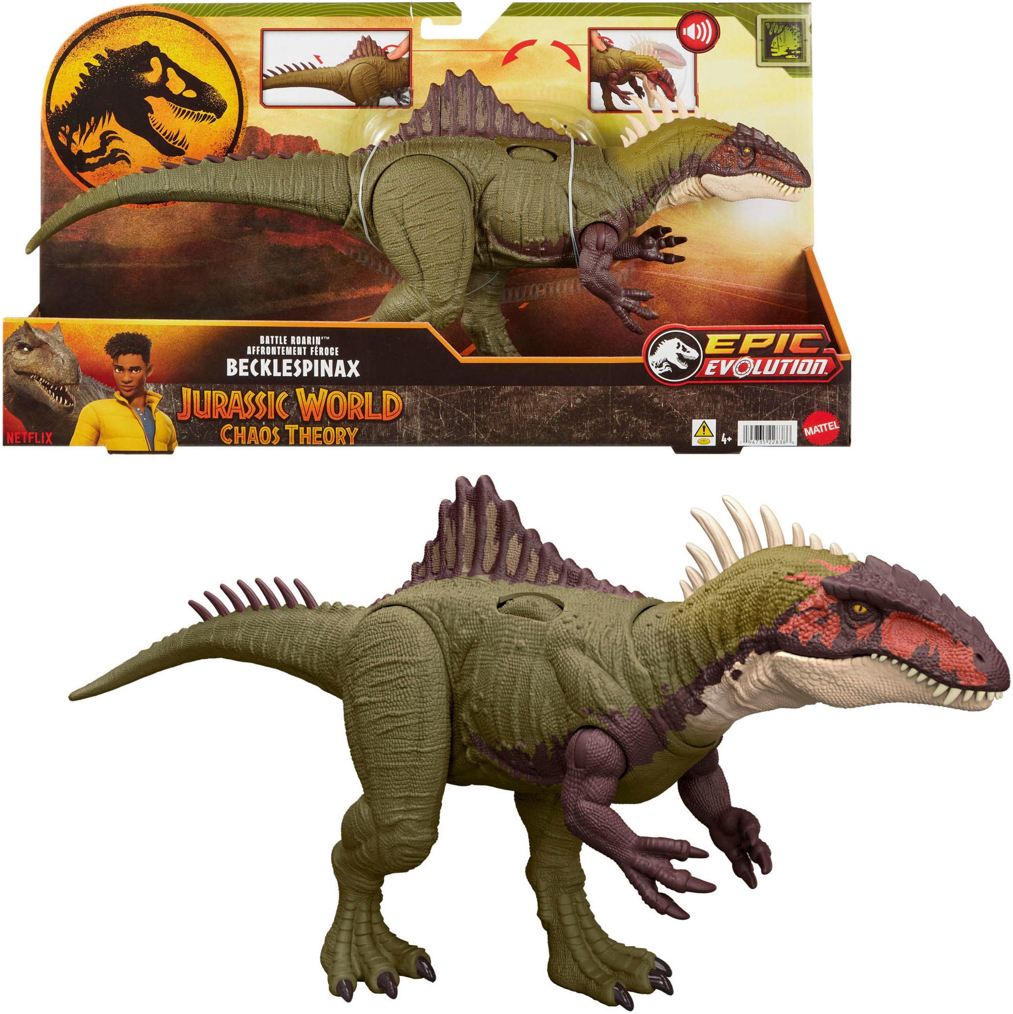 Actionfigur »Jurassic World - Becklespinax«, mit Beißbewegungen und knurrenden Geräuschen