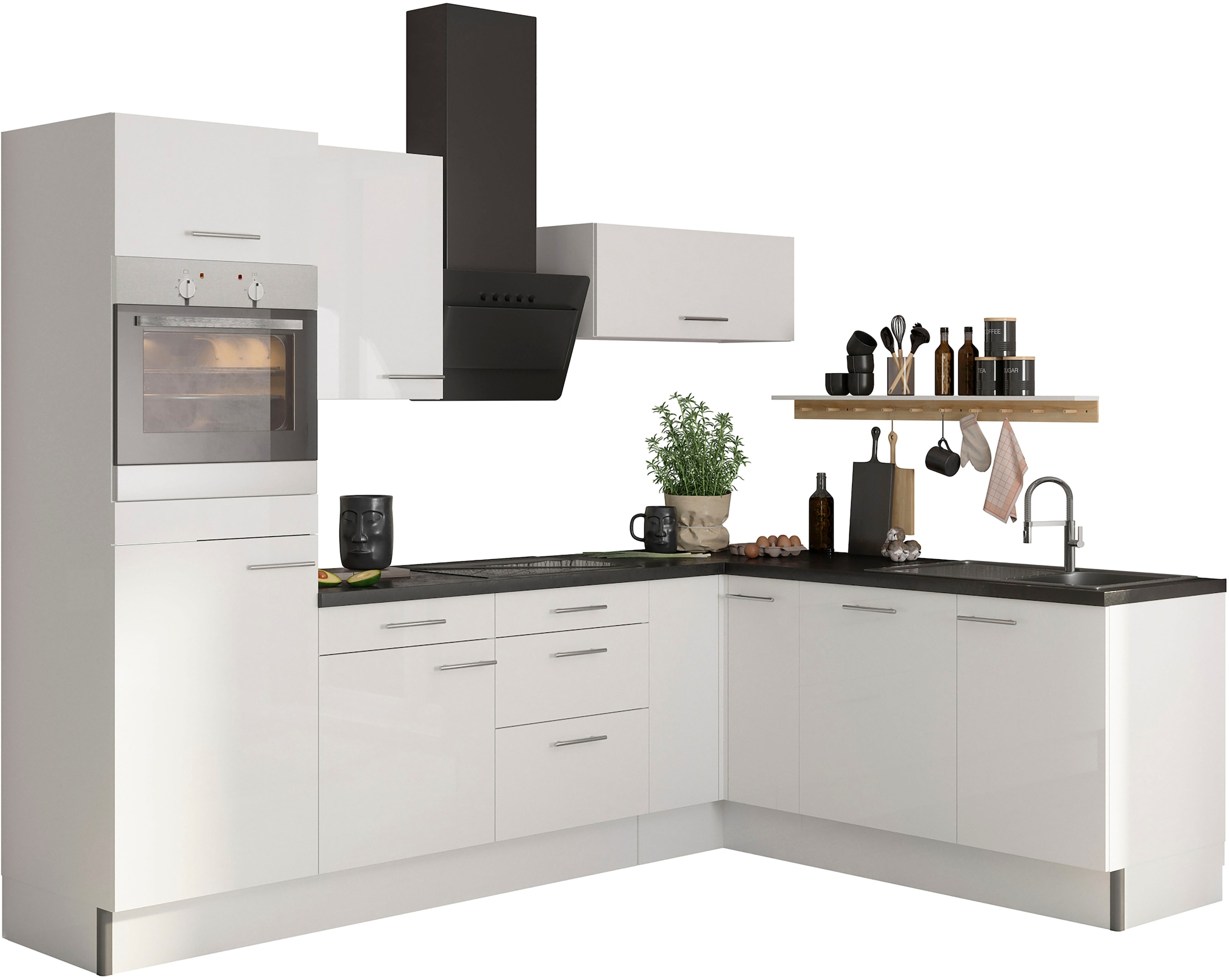 OPTIFIT Küche »Klara«, 270 x 200 cm breit, wahlweise mit E-Geräten