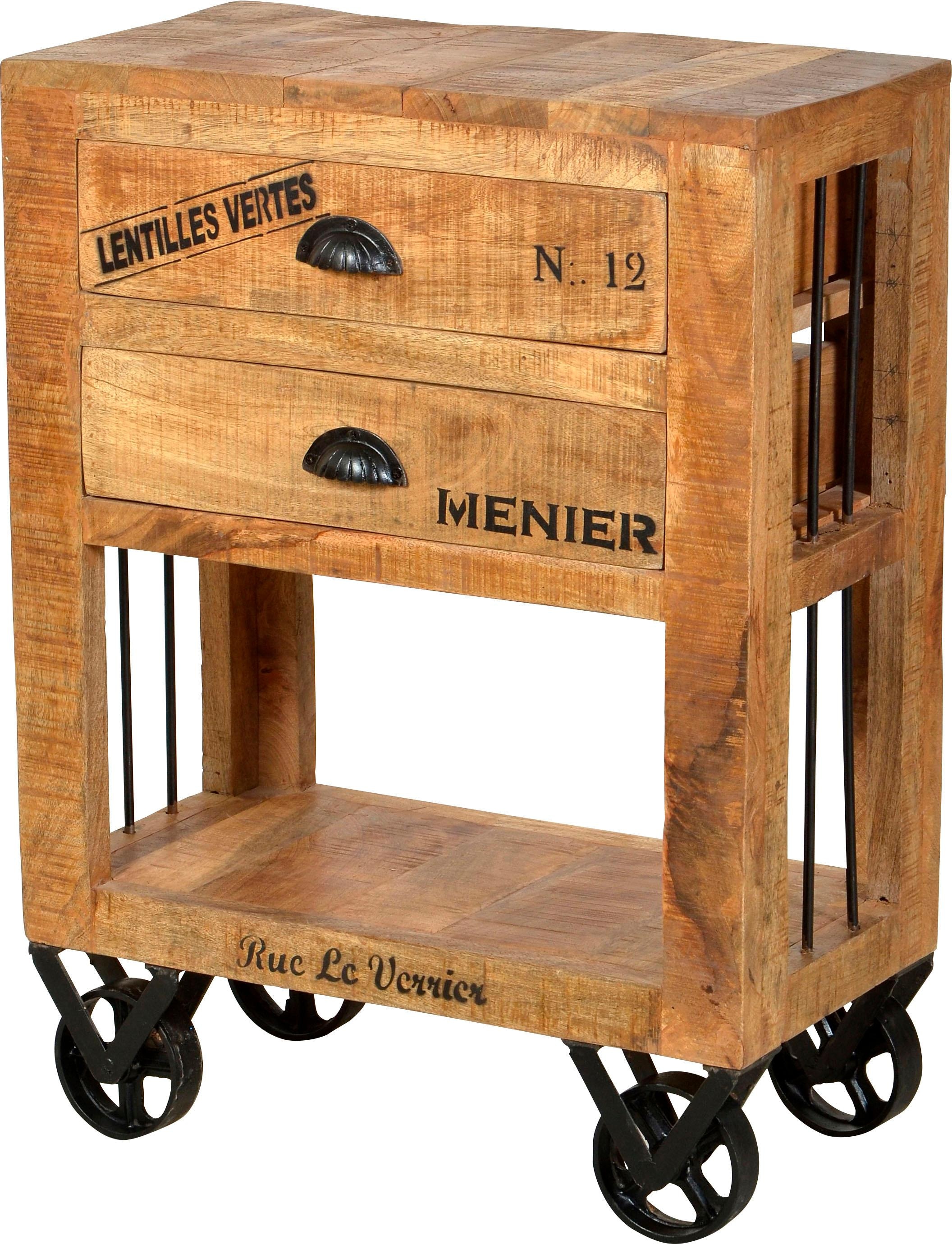 SIT Küchenwagen »Rustic«, mit schwarzen Schriftzügen, Shabby Chic, Vintage